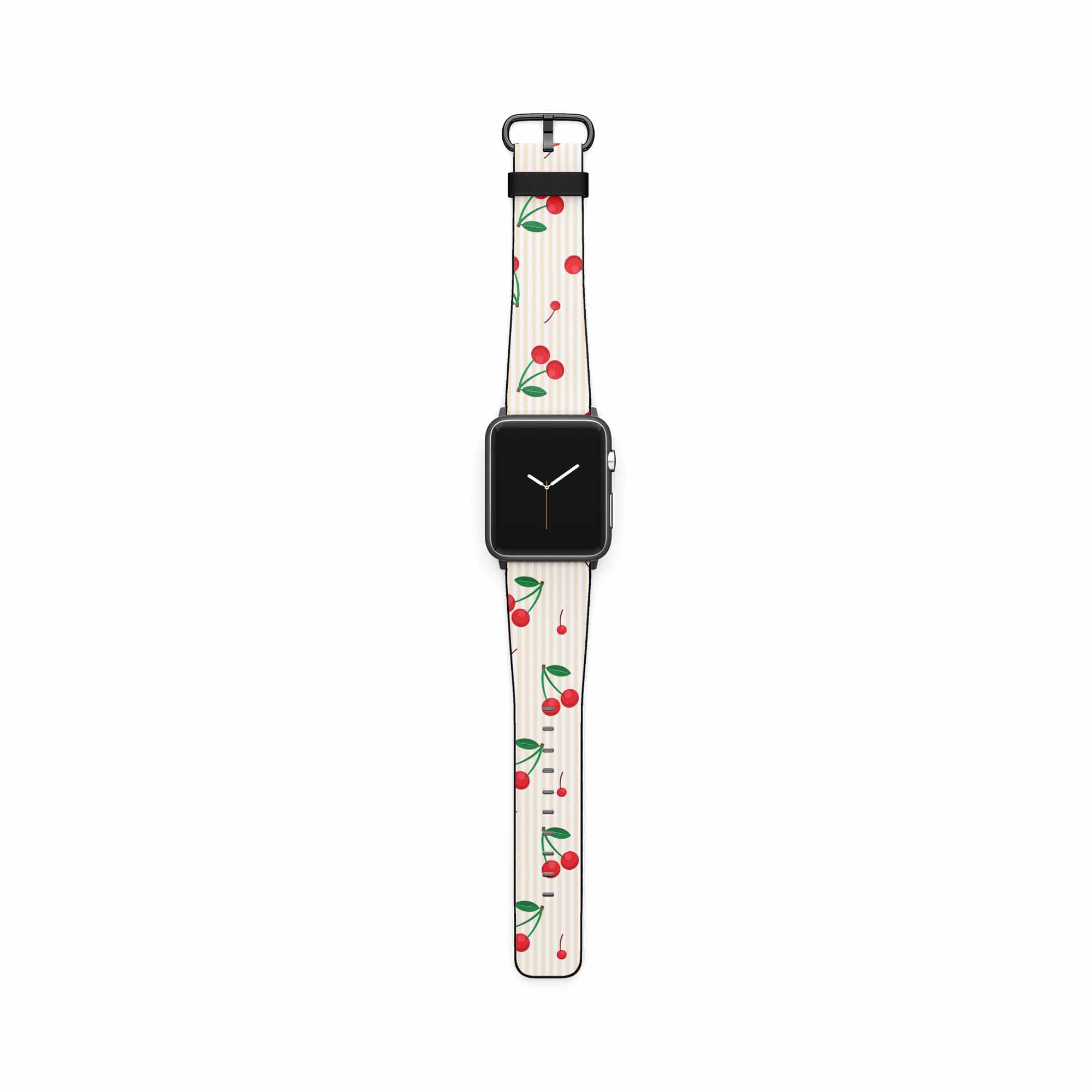 Retro Fruit | Cherry Apple Watch Band for 38/40/41 mm Watch in Black