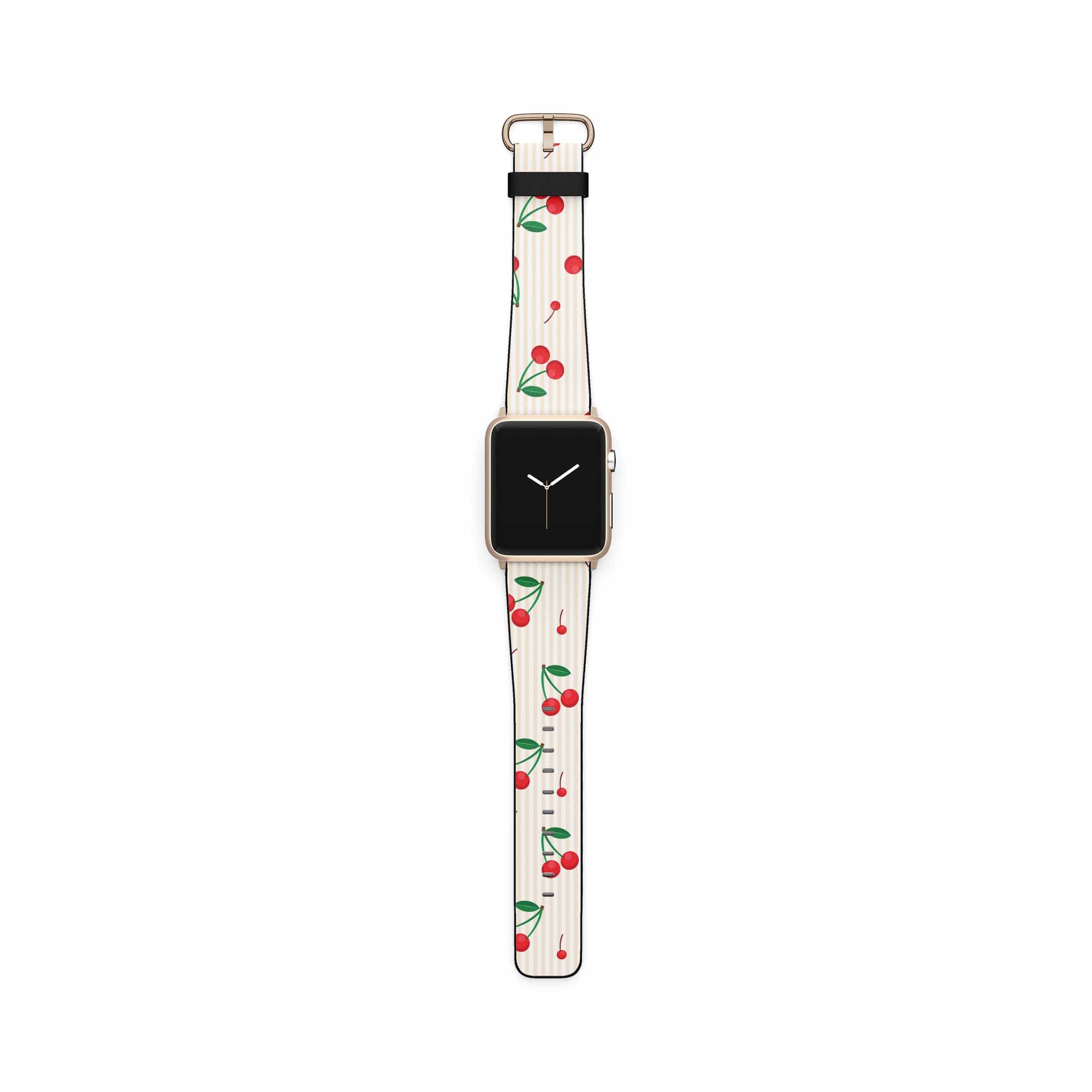 Retro Fruit | Cherry Apple Watch Band for 38/40/41 mm Watch in Gold