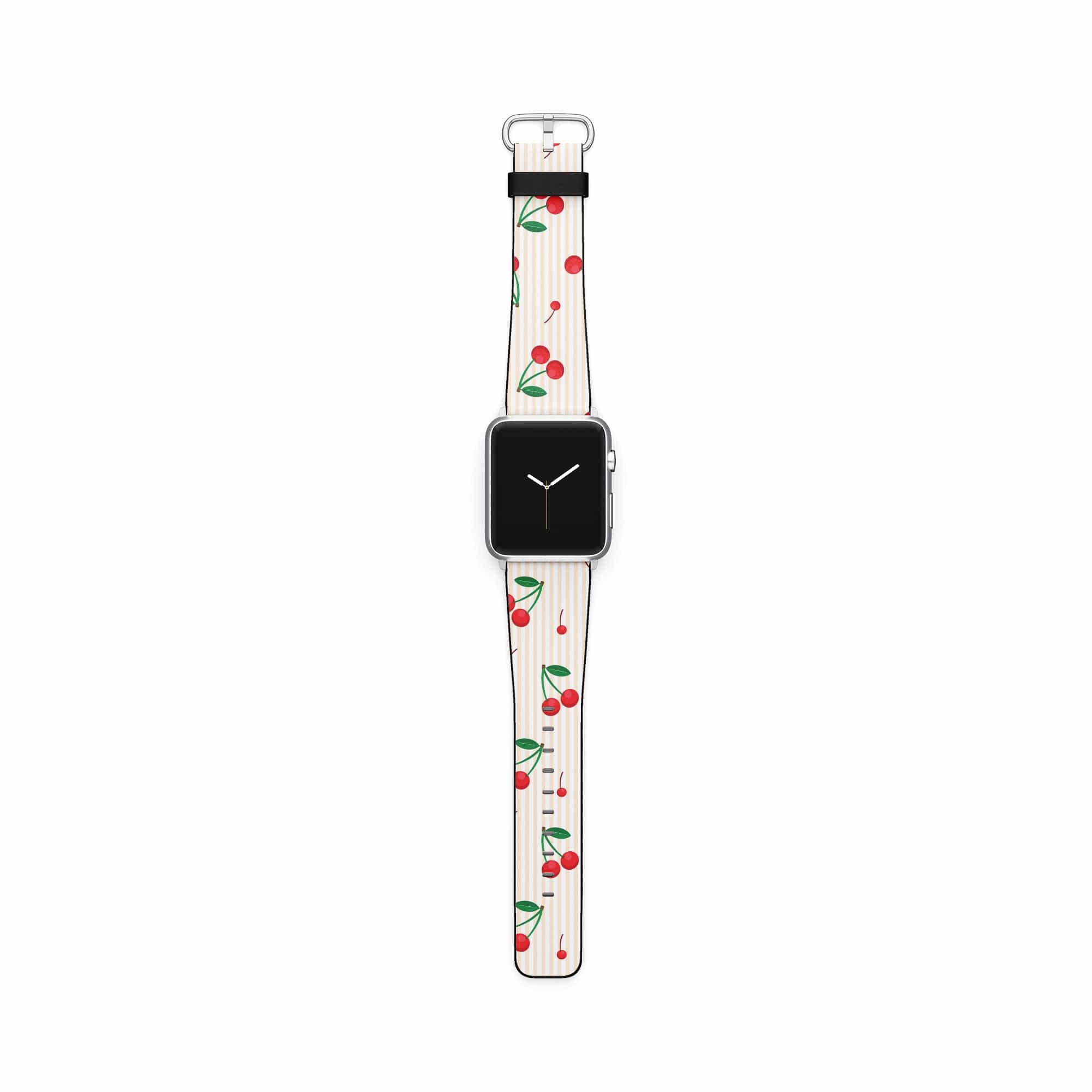 Retro Fruit | Cherry Apple Watch Band for 38/40/41 mm Watch in Silver