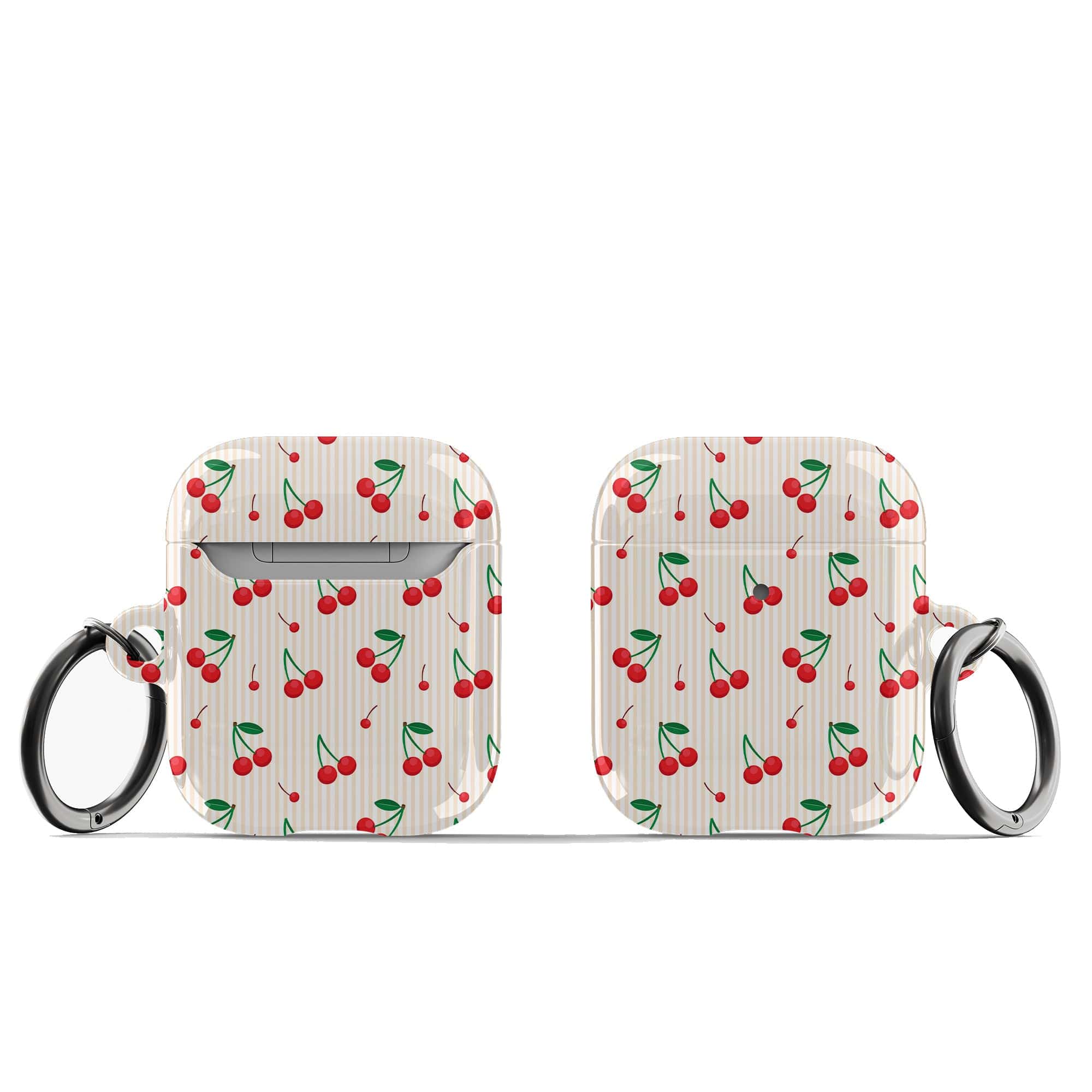 Retro Fruit | Cherry Apple AirPods Case for AirPods 1&2 Black