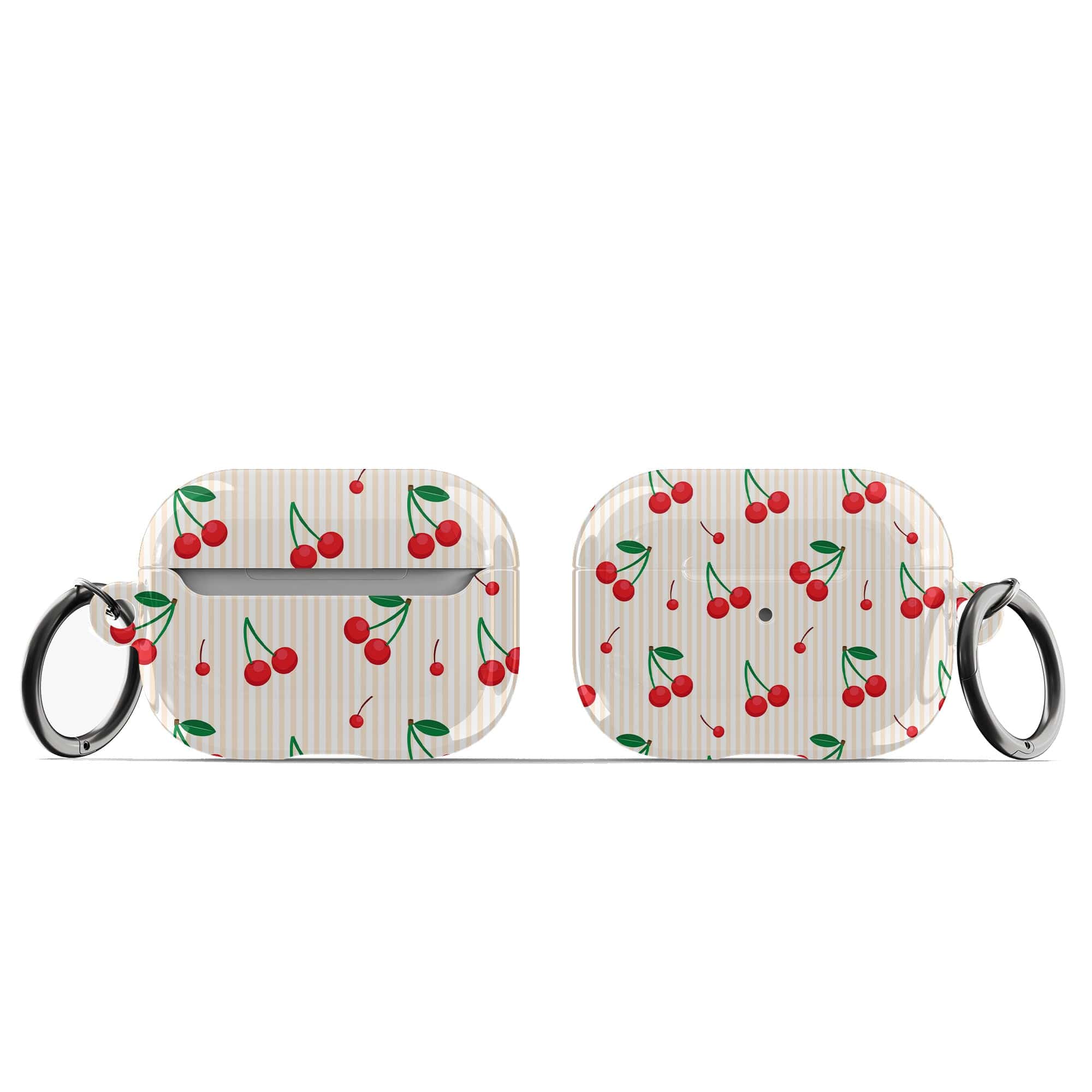 Retro Fruit | Cherry Apple AirPods Case for AirPods 3 & AirPods Pro 1&2 Black