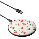 Retro Fruit | Cherry Wireless Charging Pad in Black