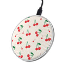 Retro Fruit | Cherry Wireless Charging Pad in Silver