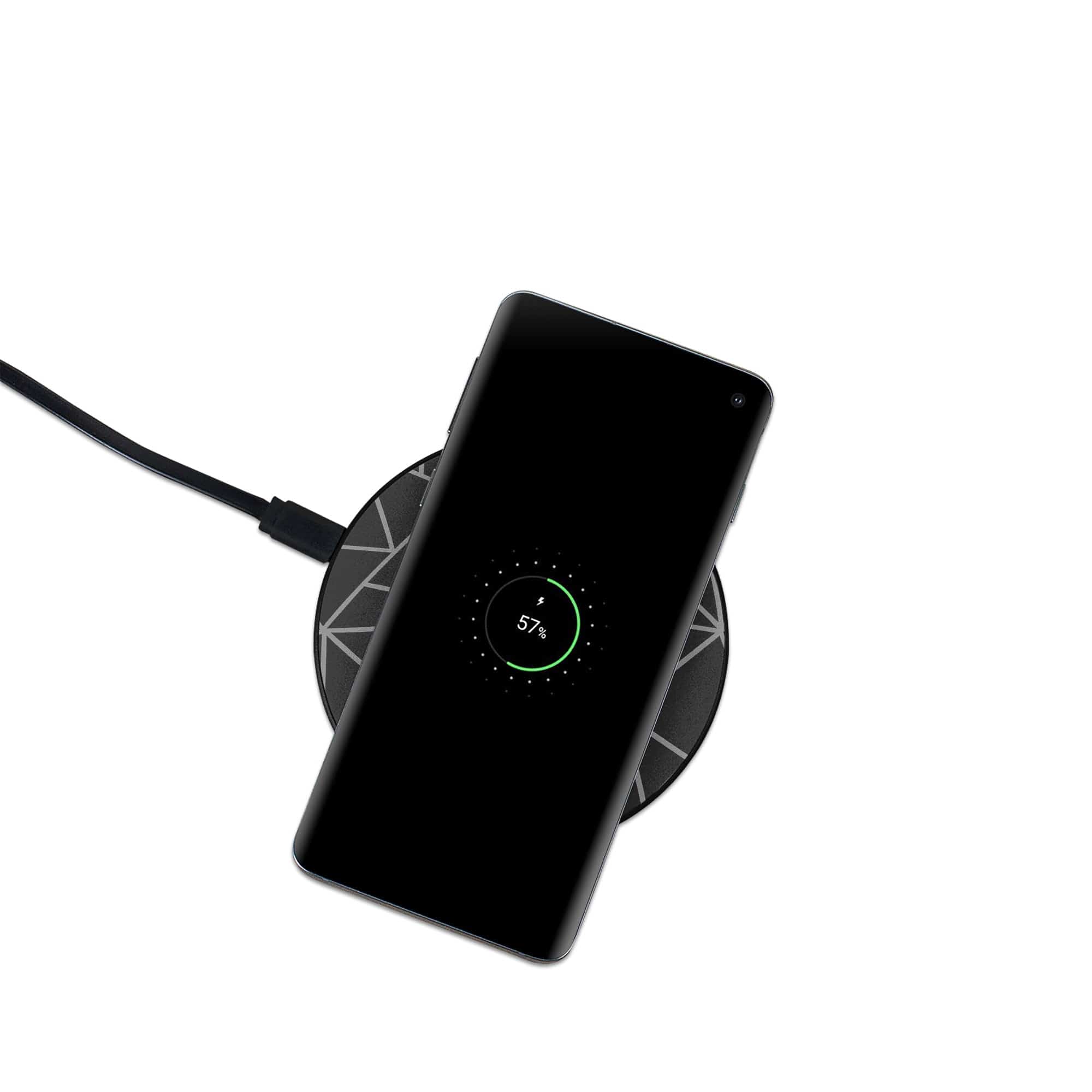 Simple Geometry | Minimalistic Geometrical Wireless Charging Pad in Black