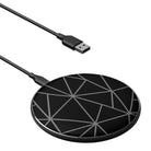 Simple Geometry | Minimalistic Geometrical Wireless Charging Pad in Black