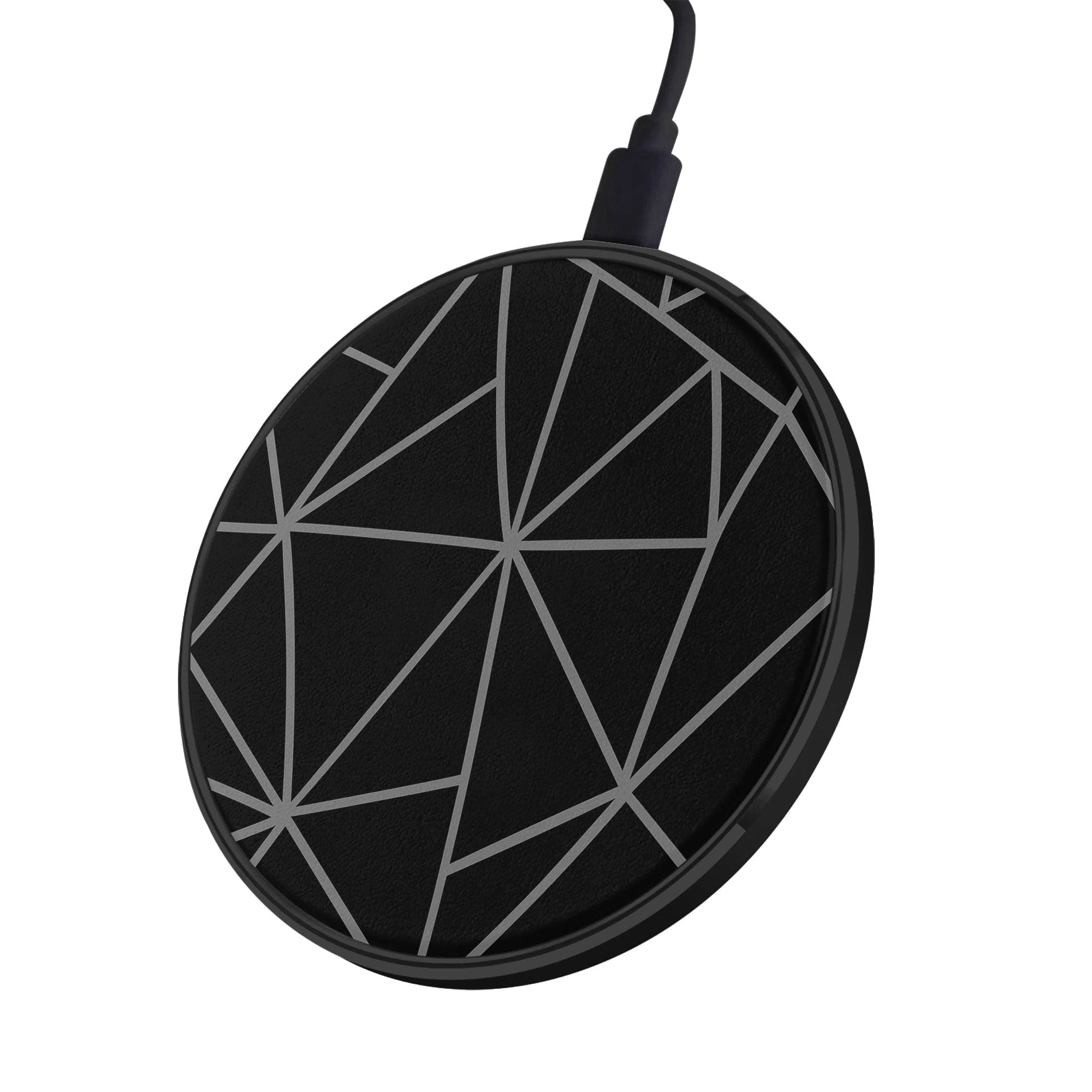 Simple Geometry | Minimalistic Geometrical Wireless Charging Pad in Black