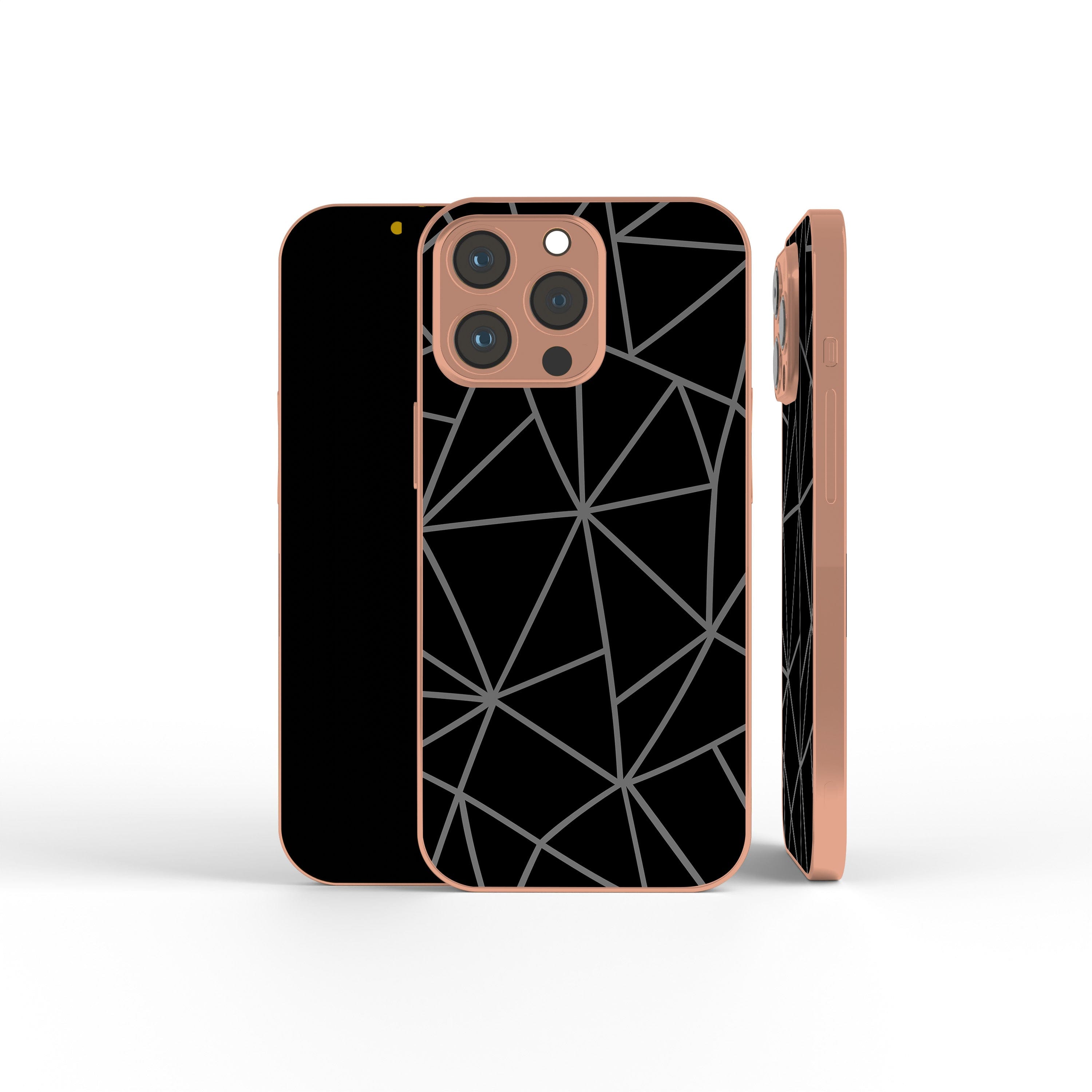 Simple Geometry | Minimalistic Geometrical Precious Metals Case in Rose Gold