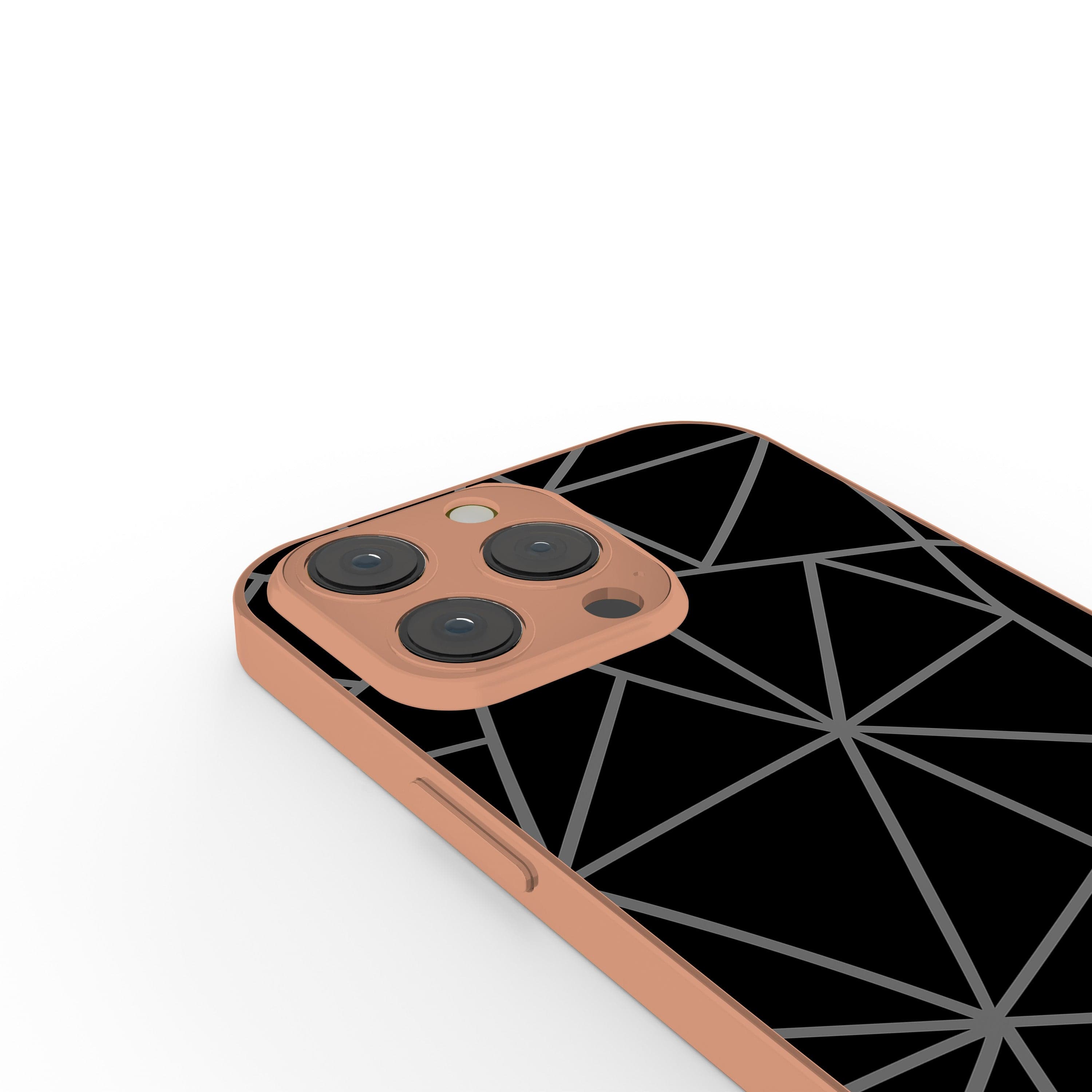 Simple Geometry | Minimalistic Geometrical Precious Metals Case in Rose Gold