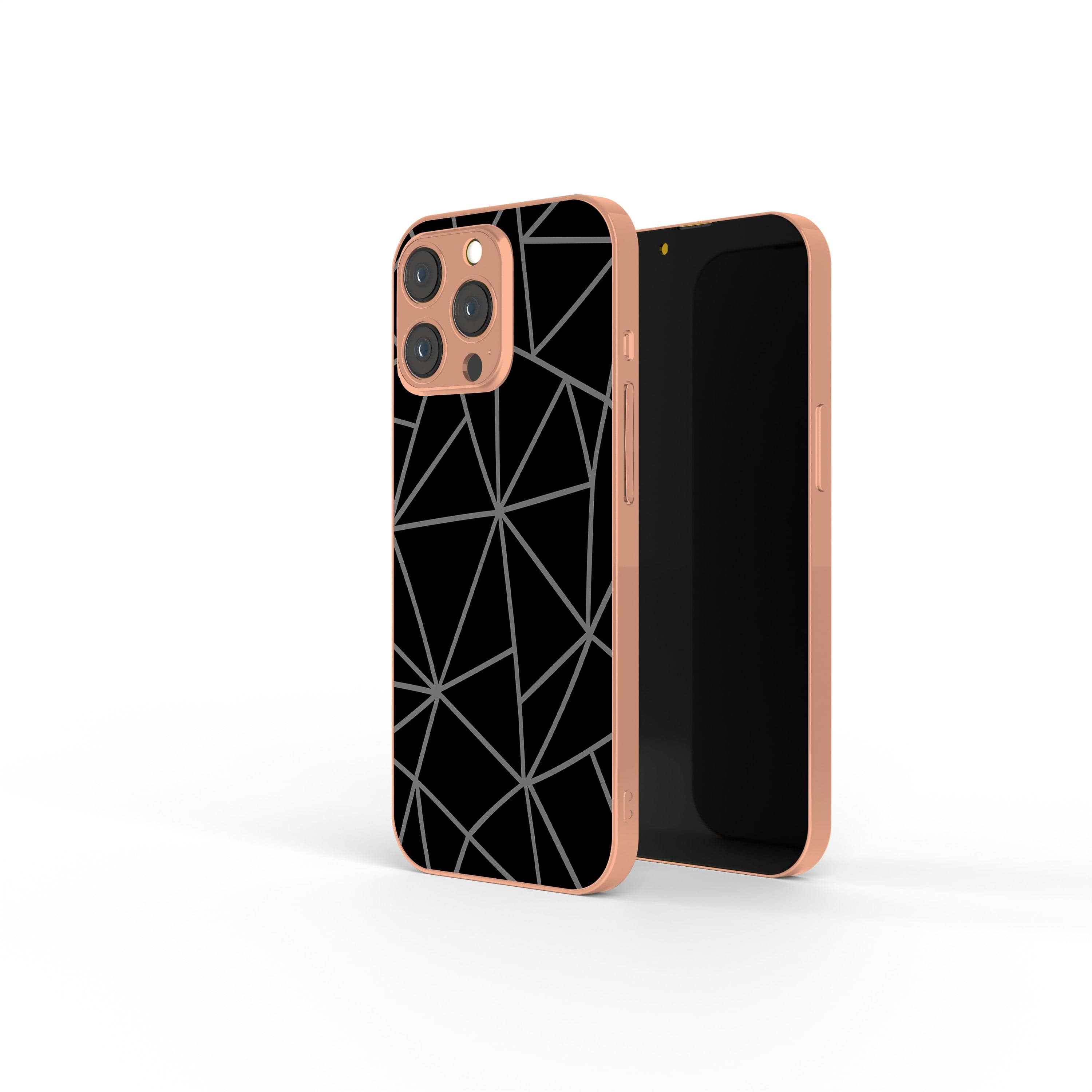 Simple Geometry | Minimalistic Geometrical Precious Metals Case in Rose Gold