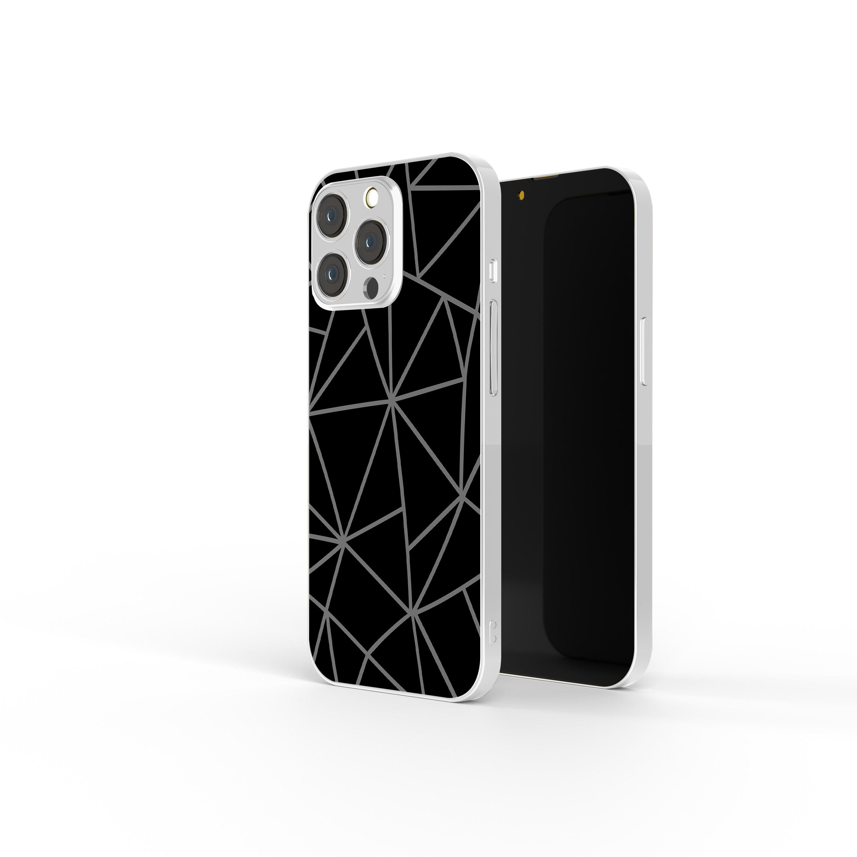 Simple Geometry | Minimalistic Geometrical Precious Metals Case in Silver