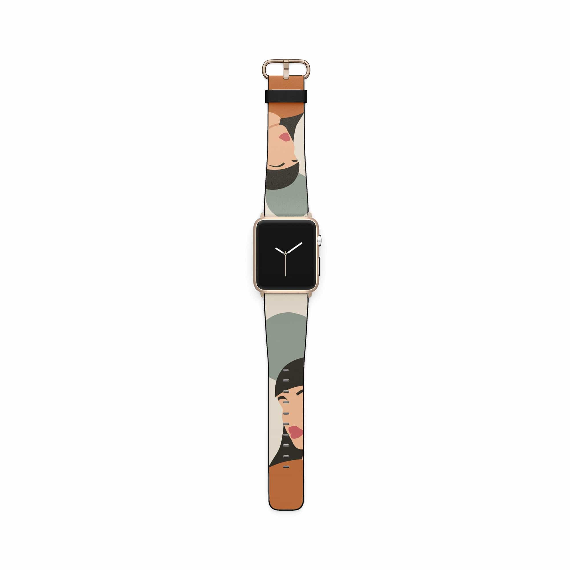 Simply Surreal | Abstract Woman Painting Apple Watch Band for 38/40/41 mm Watch in Gold