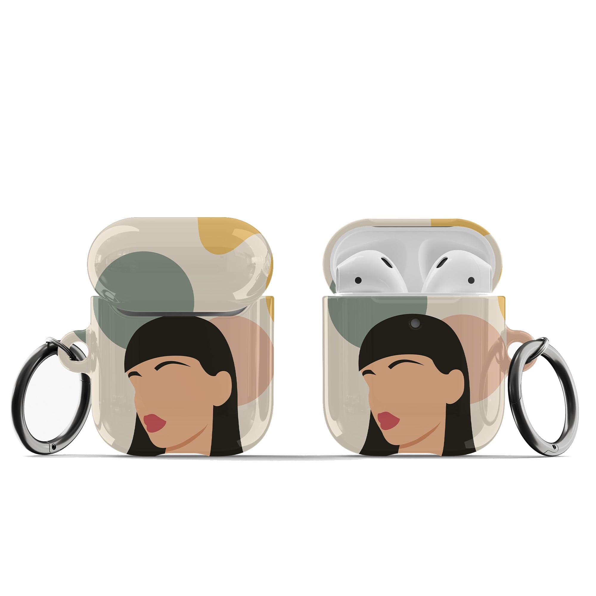 Simply Surreal | Abstract Woman Painting Apple AirPods Case for AirPods 1&2 Black