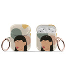 Simply Surreal | Abstract Woman Painting Apple AirPods Case for AirPods 1&2 Rose Gold