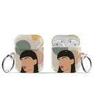 Simply Surreal | Abstract Woman Painting Apple AirPods Case for AirPods 1&2 Silver