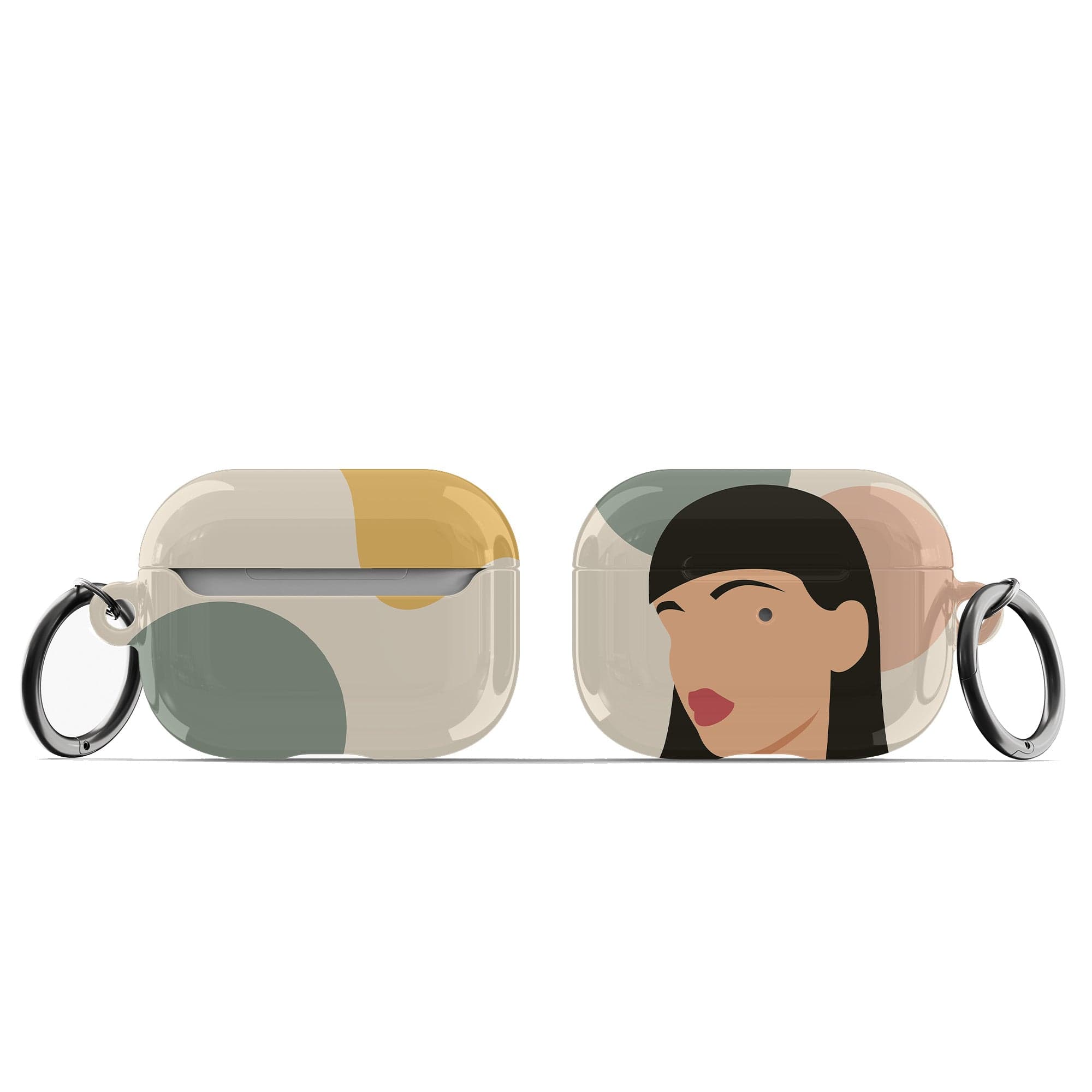 Simply Surreal | Abstract Woman Painting Apple AirPods Case for AirPods 3 & AirPods Pro 1&2 Black