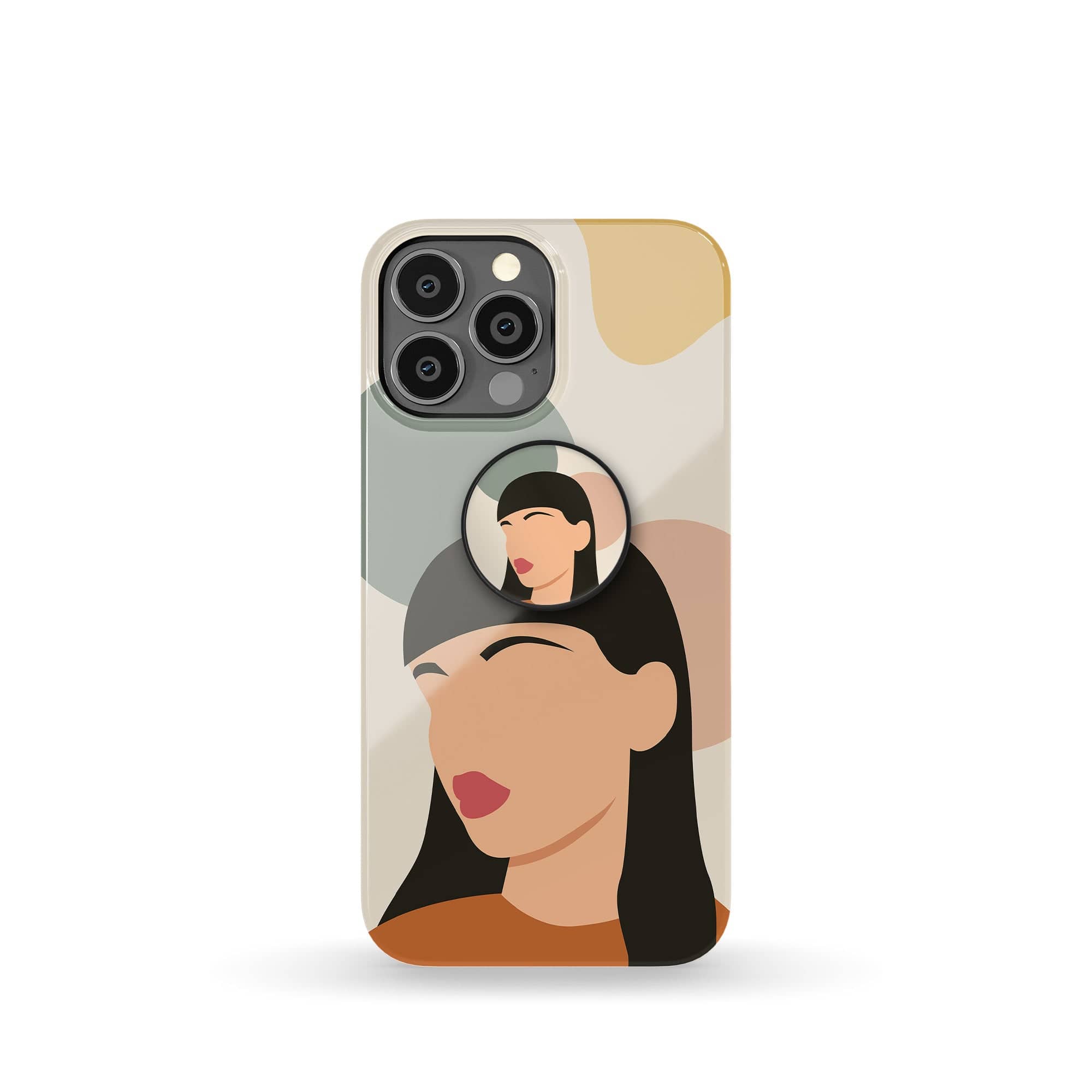 Simply Surreal | Abstract Woman Painting Foldable Phone Grip in Black