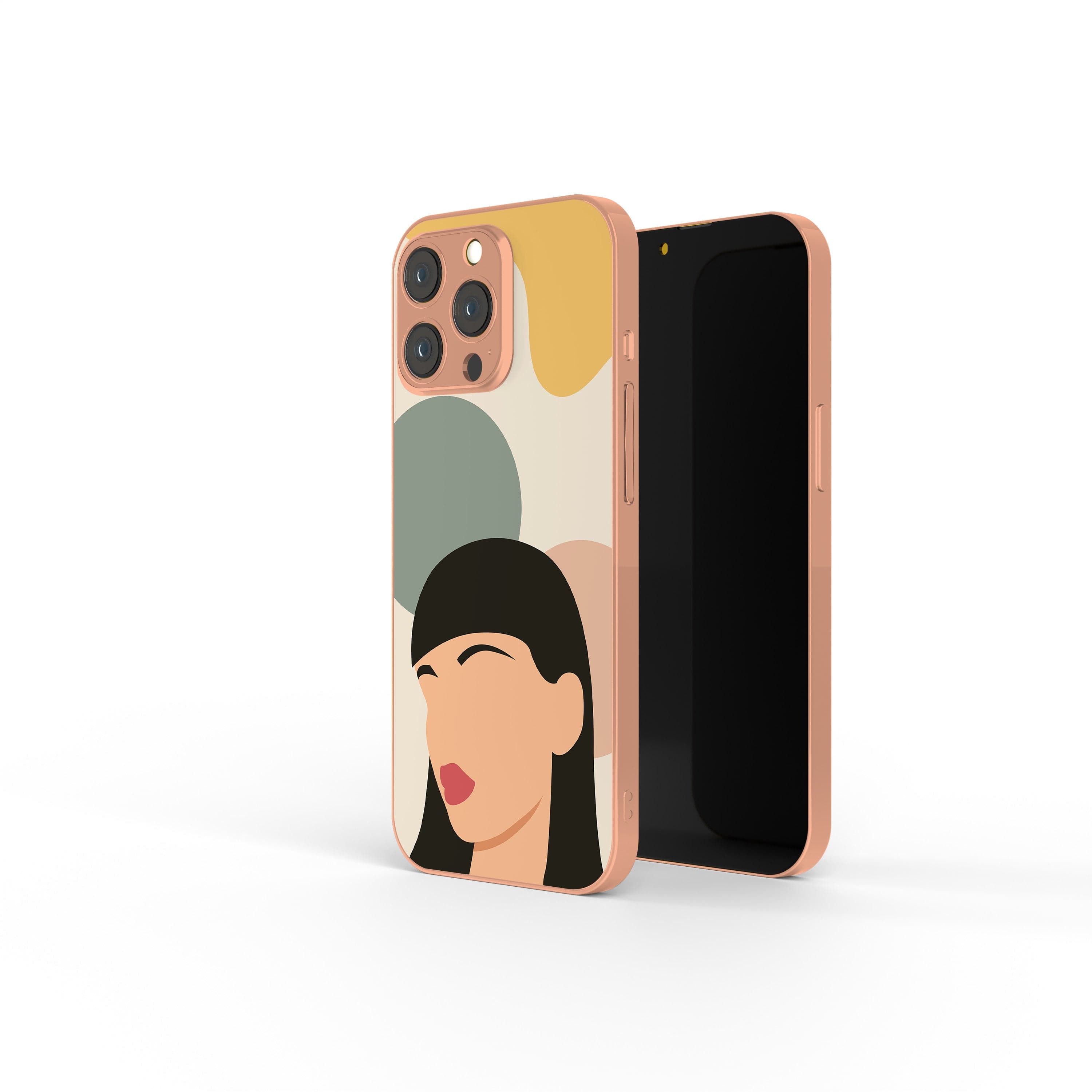 Simply Surreal | Abstract Woman Painting Precious Metals Case in Rose Gold