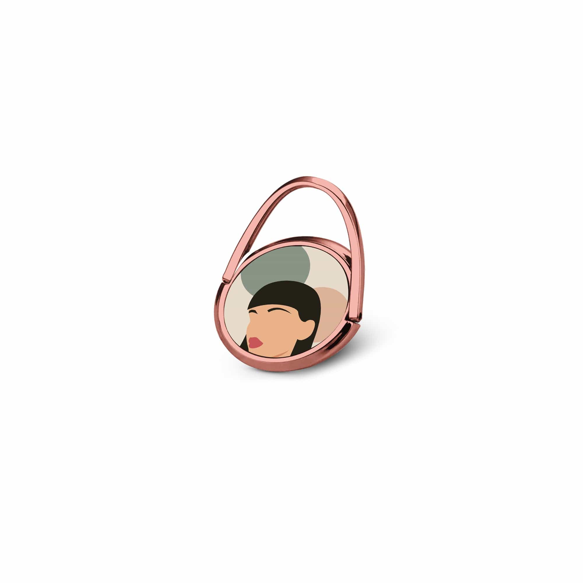 Simply Surreal | Abstract Woman Painting Ring Holder in Rose Gold