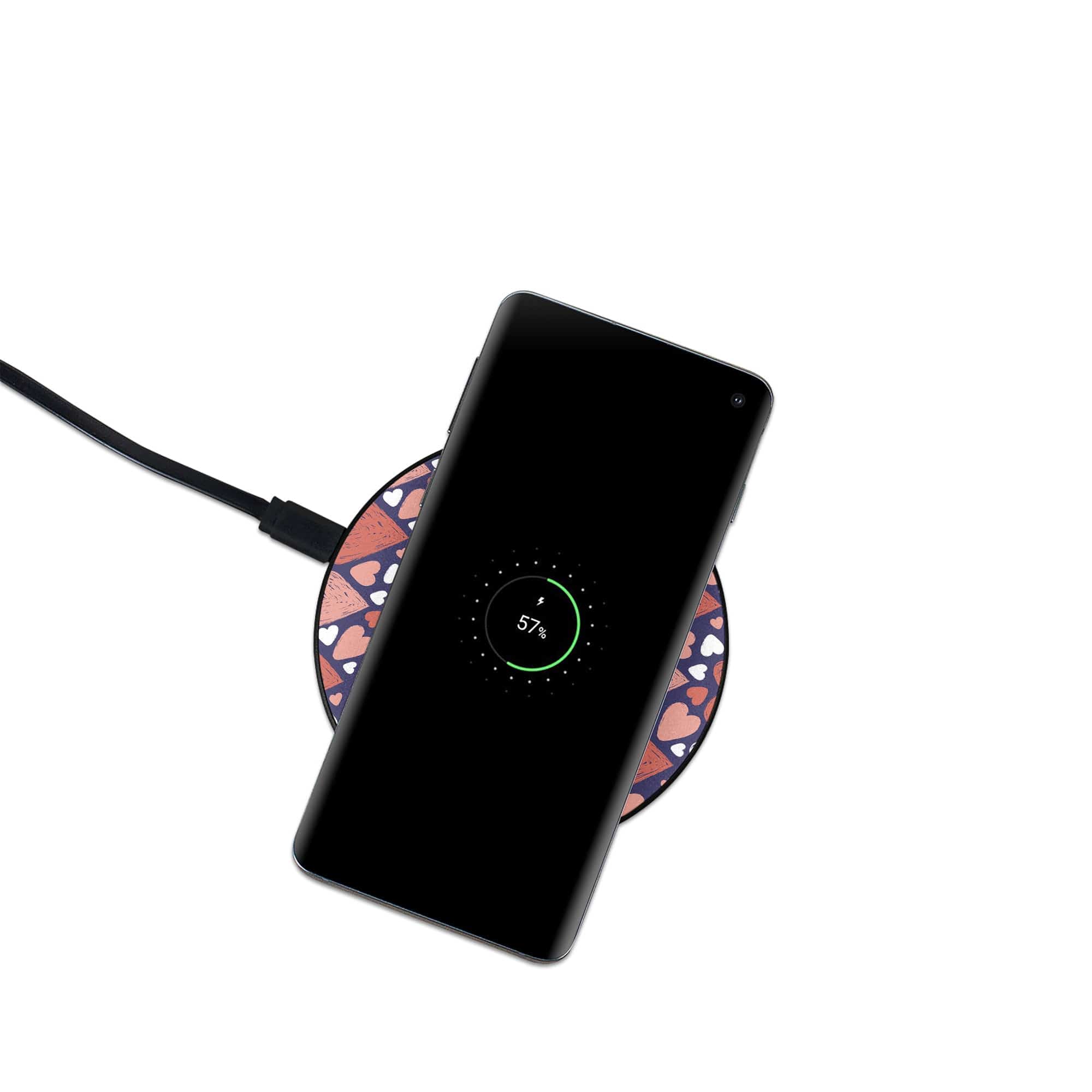 Sketchy Love | Hearts Wireless Charging Pad in Black