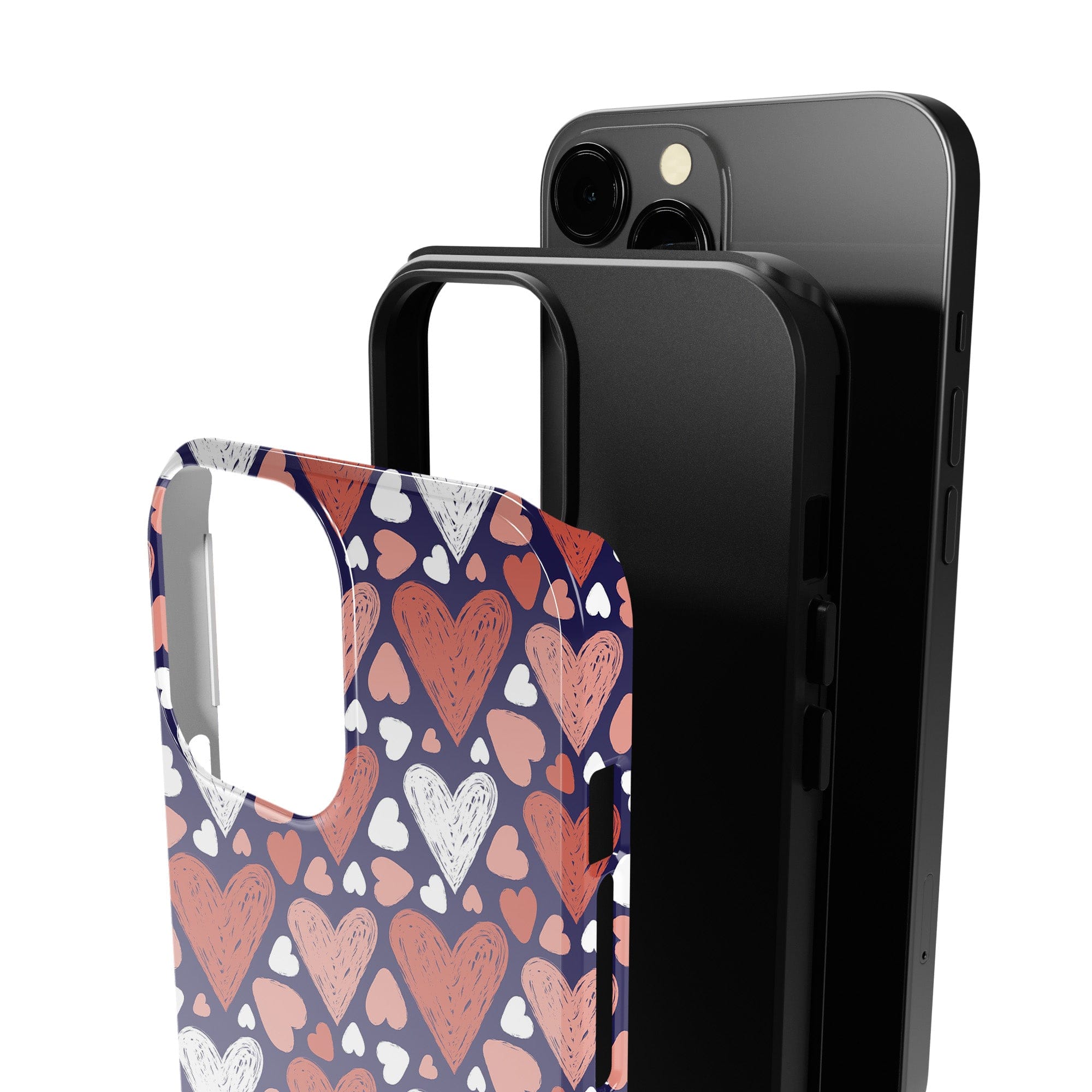 Sketchy Love | Hearts Case Slim for iPhone 13