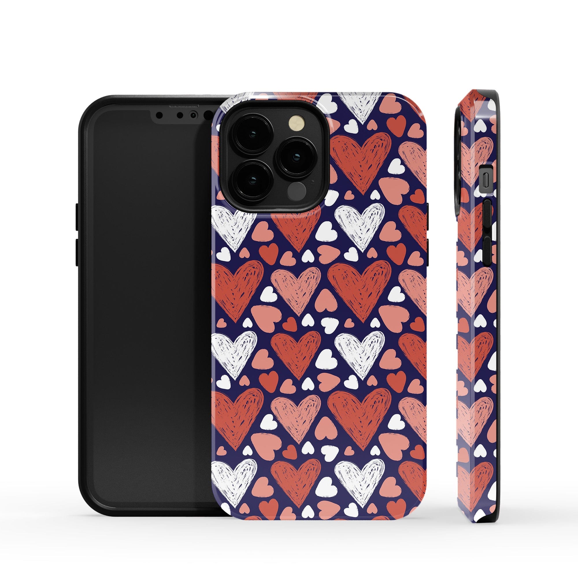 Sketchy Love | Hearts Case Tough for iPhone 13 Pro