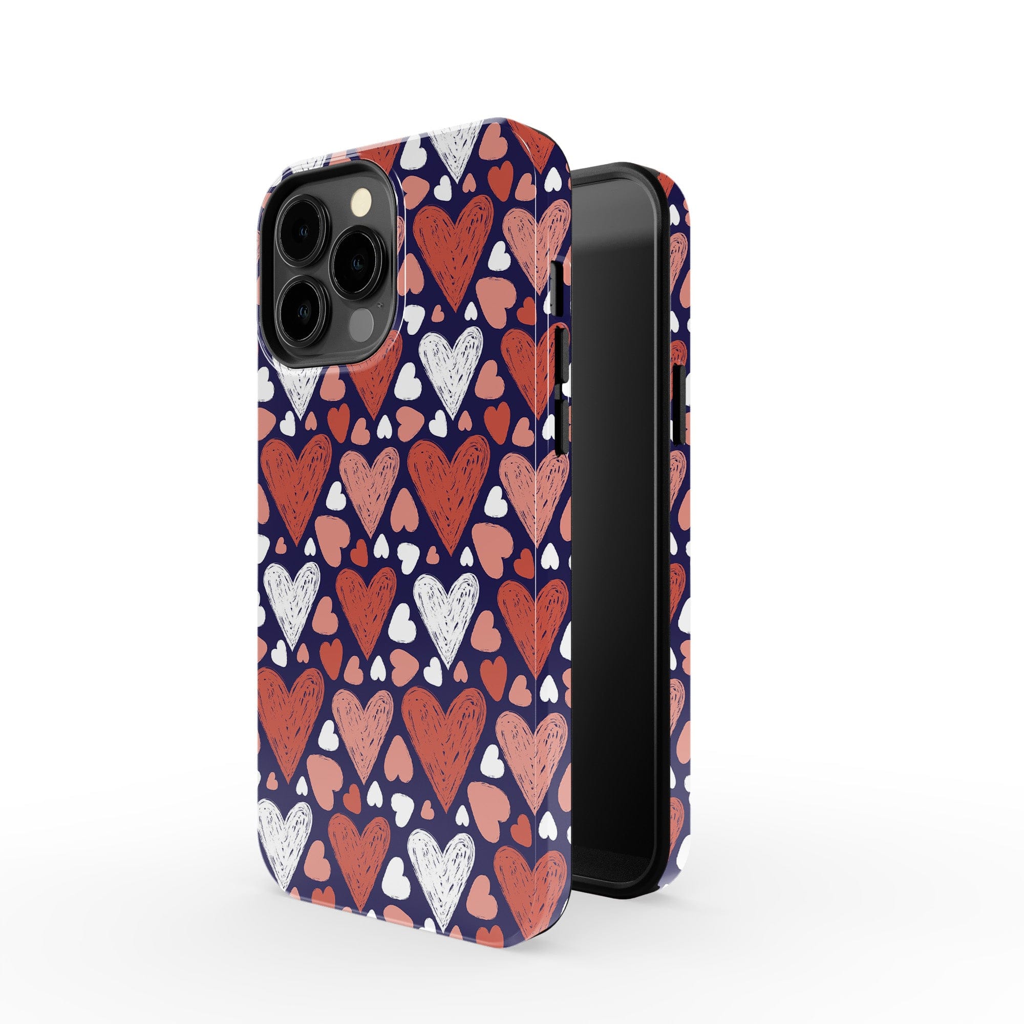 Sketchy Love | Hearts Case Slim for iPhone 13 Mini