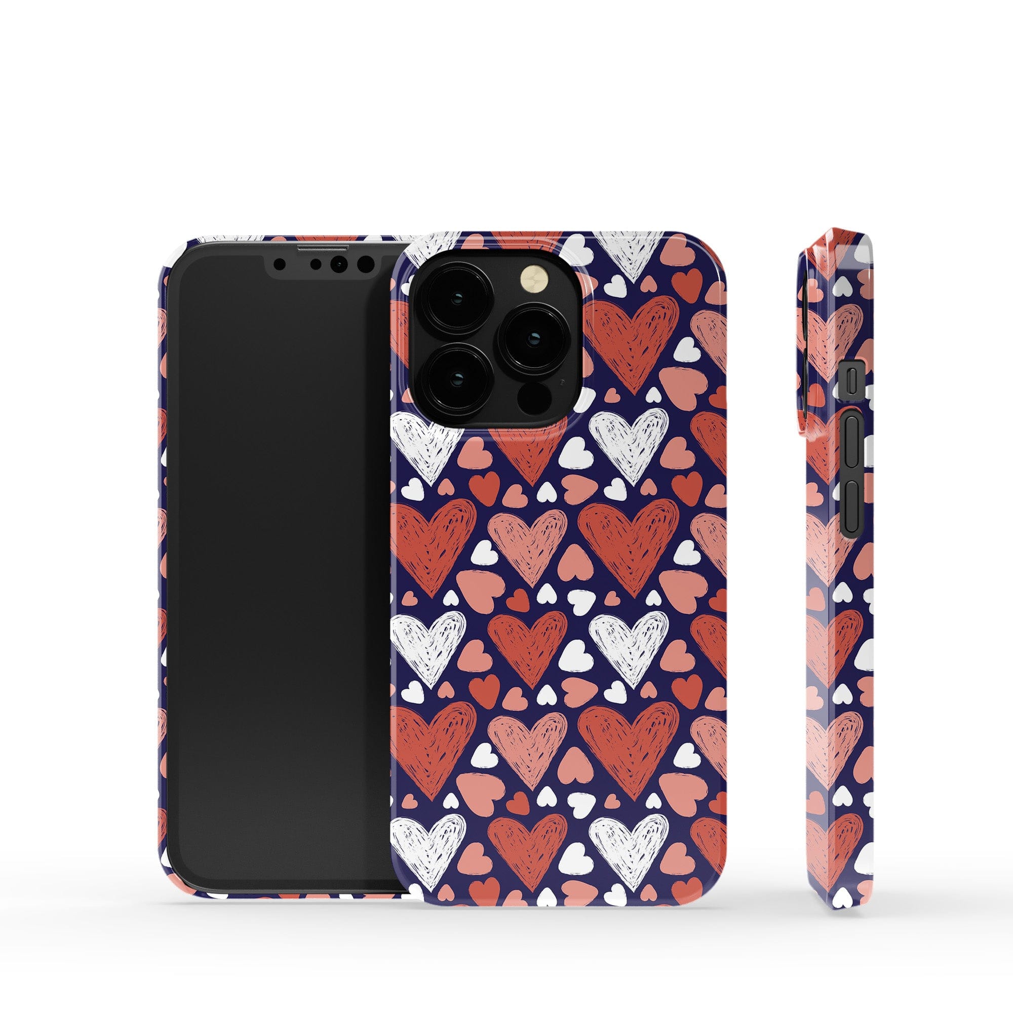 Sketchy Love | Hearts Case Tough for iPhone 13 Mini