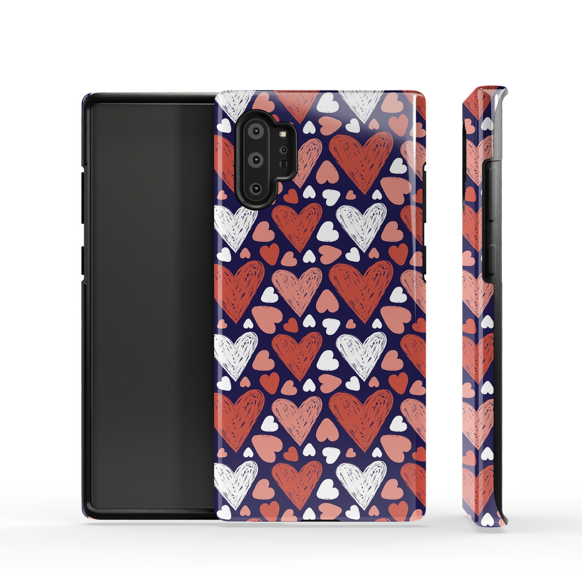 Sketchy Love | Hearts Samsung Case Tough for Galaxy Note 10 Plus 