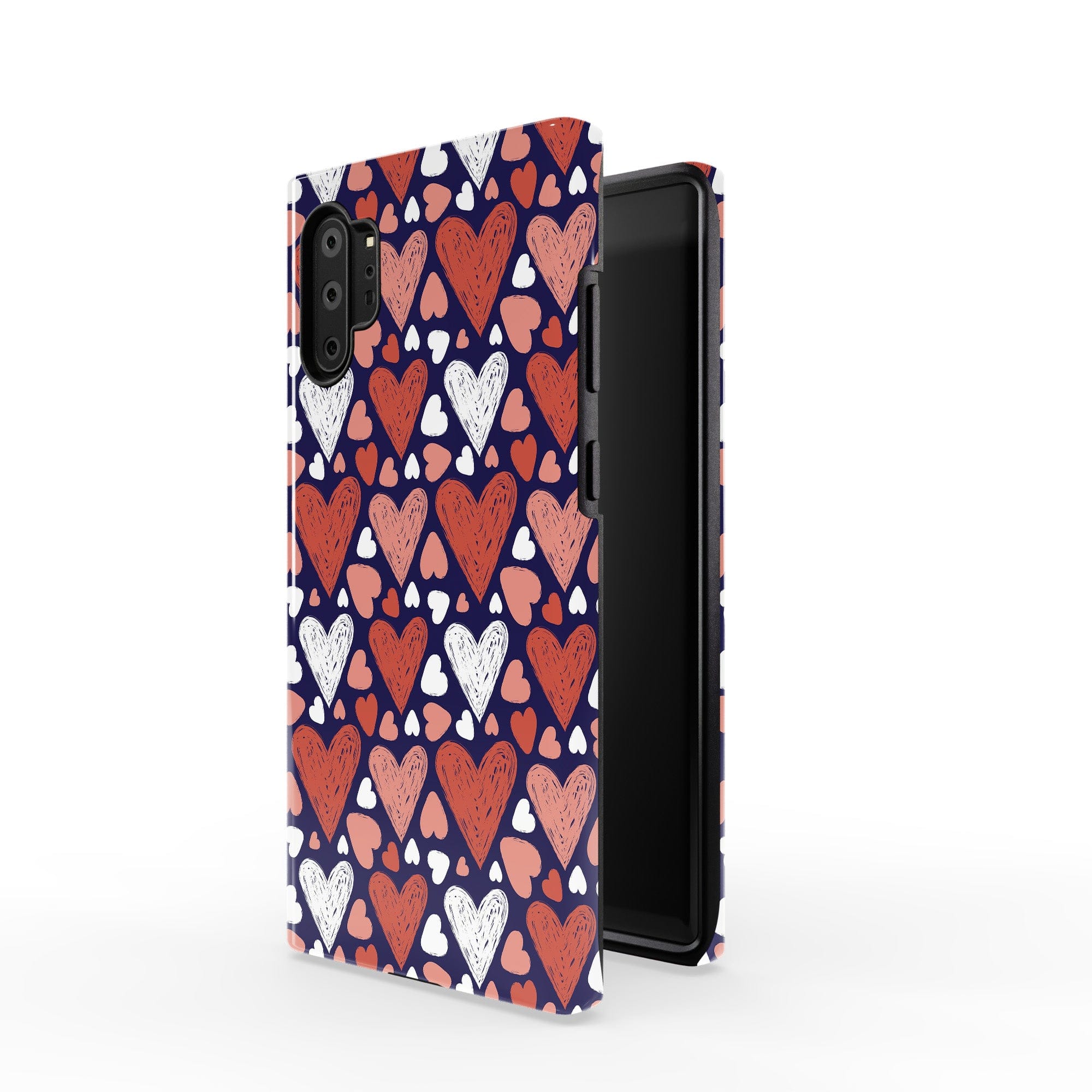 Sketchy Love | Hearts Samsung Case Tough for Galaxy Note 10 Plus 