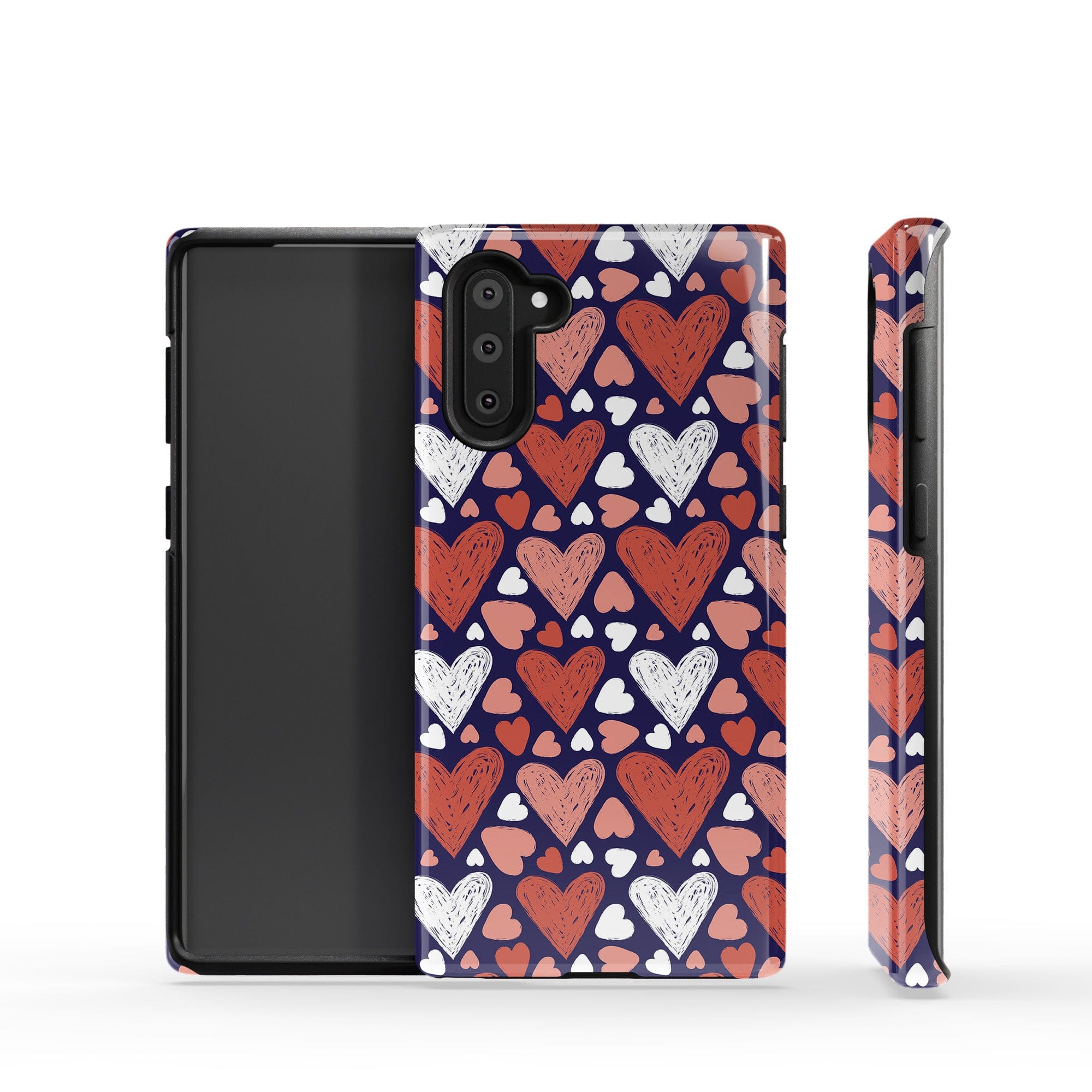 Sketchy Love | Hearts Samsung Case Tough for Galaxy Note 10 