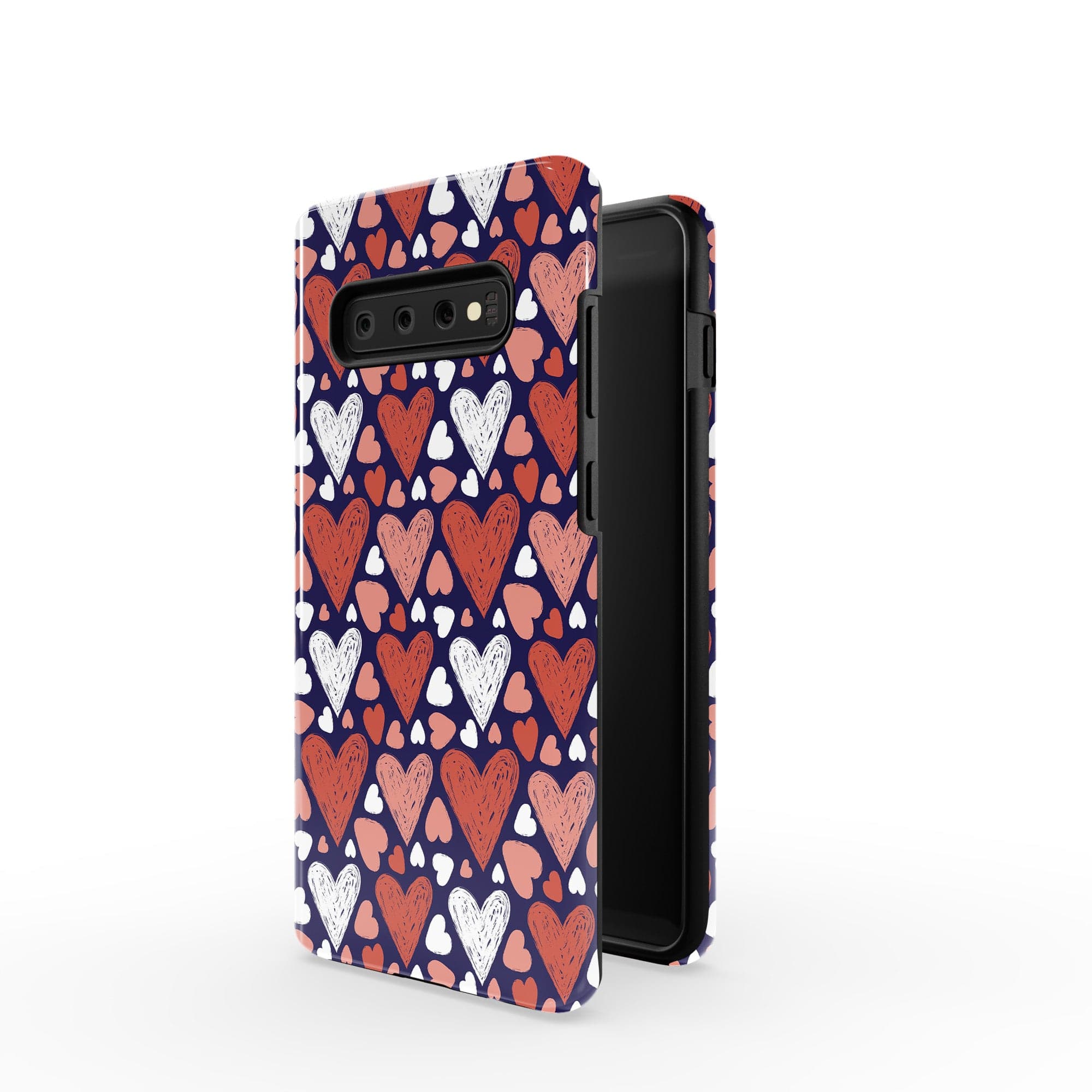 Sketchy Love | Hearts Samsung Case Tough for Galaxy S10 Plus 