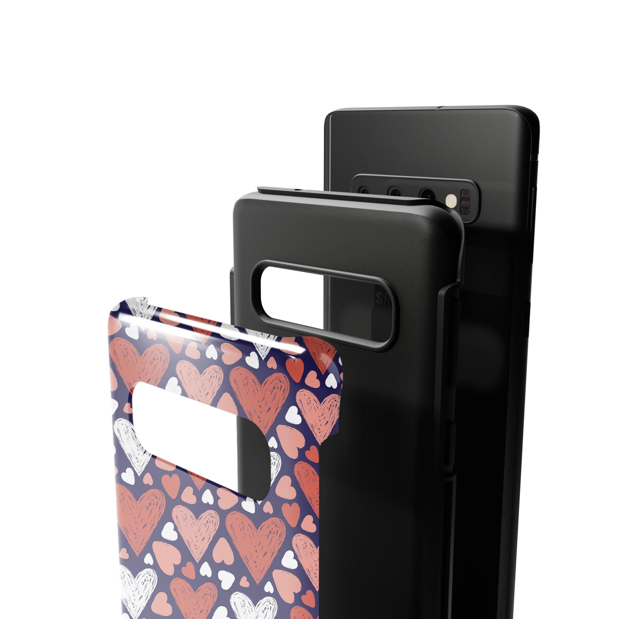 Sketchy Love | Hearts Samsung Case Tough for Galaxy S10 