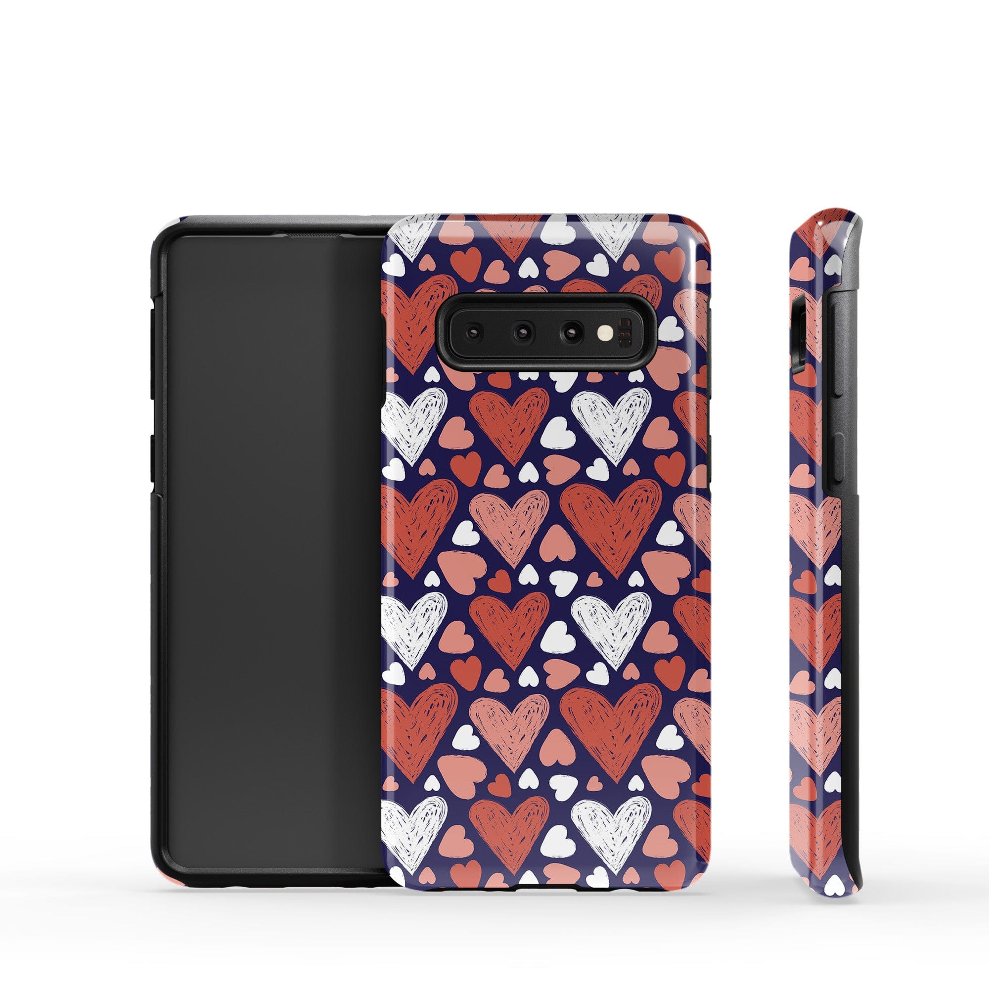 Sketchy Love | Hearts Samsung Case Tough for Galaxy S10 