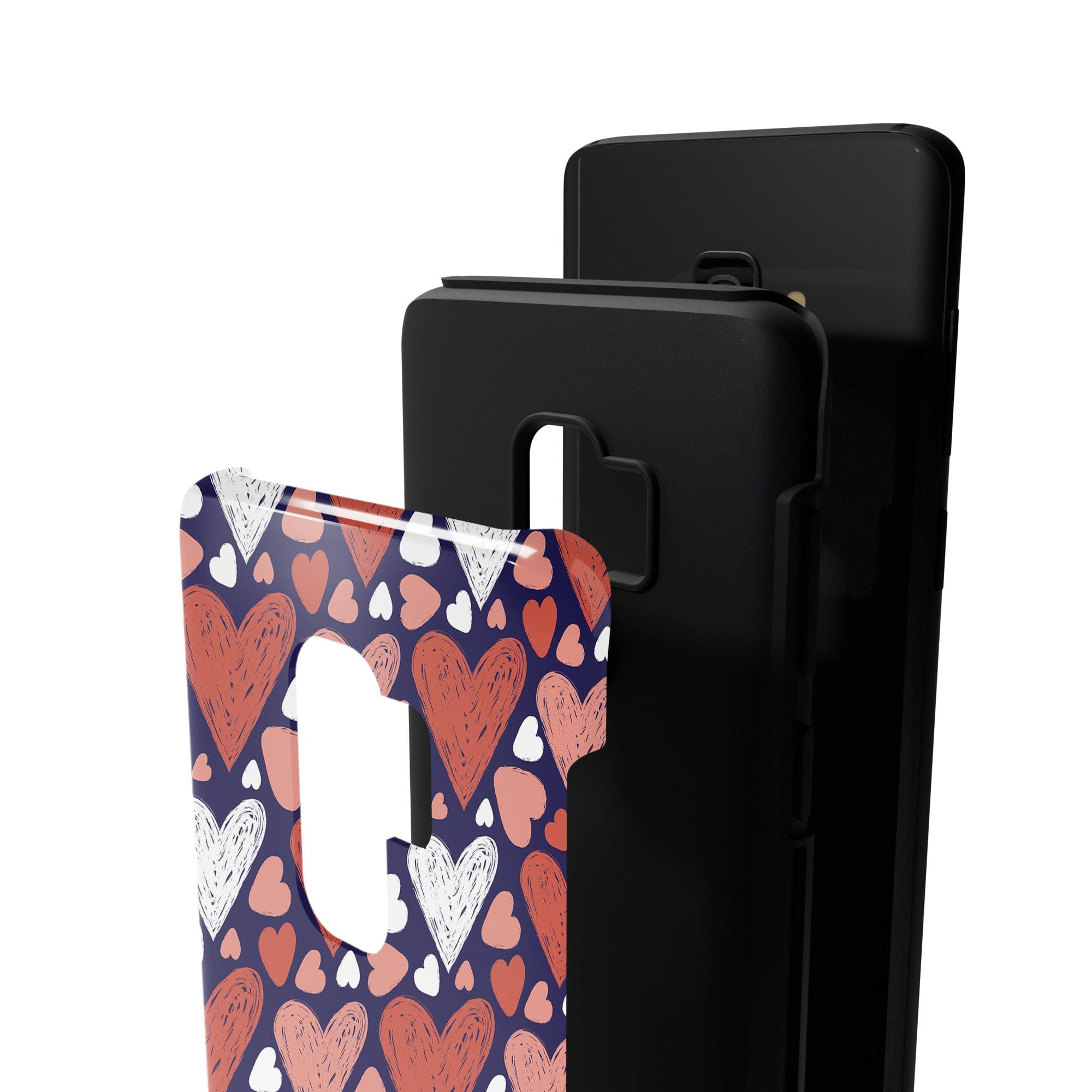 Sketchy Love | Hearts Samsung Case Tough for Galaxy S9 Plus 