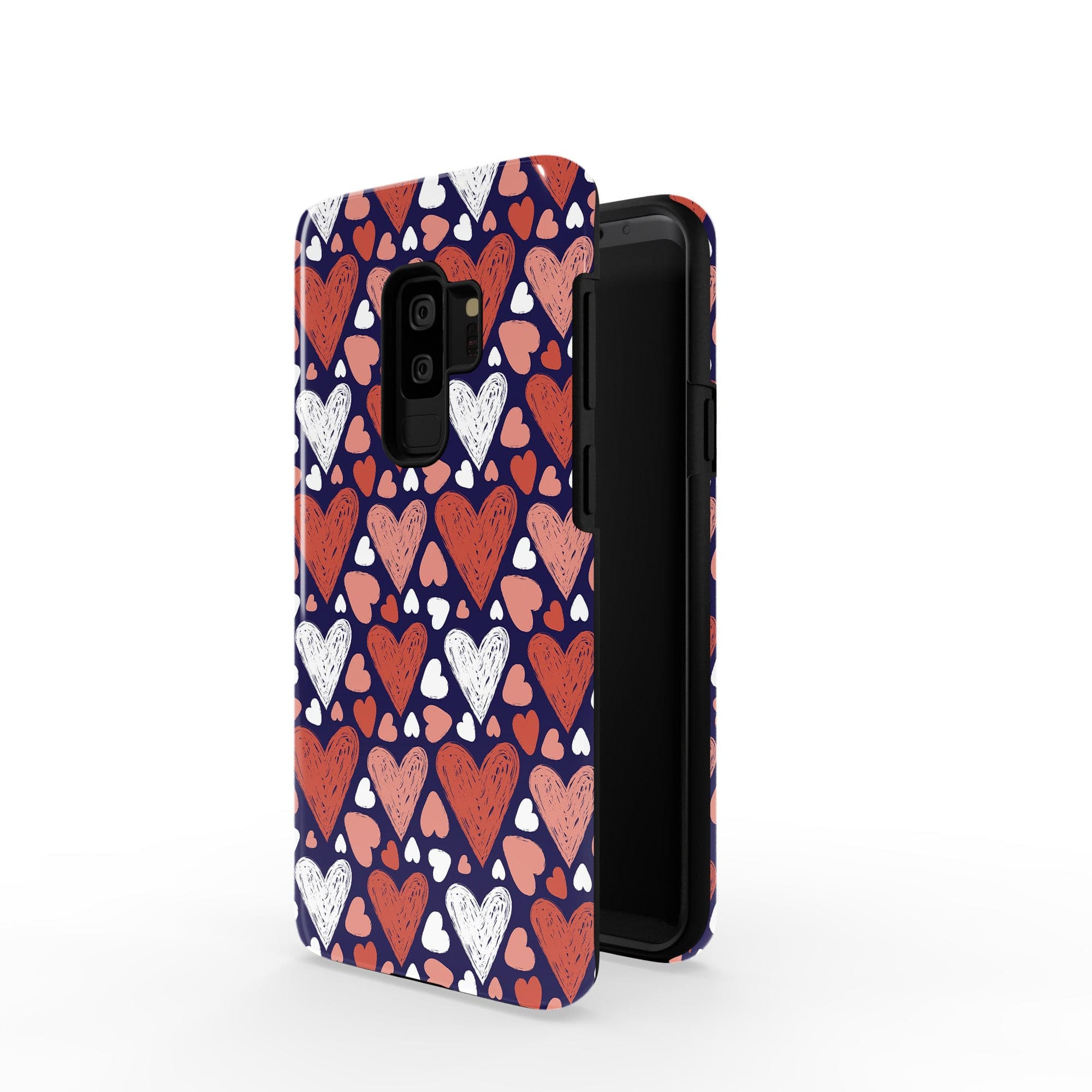 Sketchy Love | Hearts Samsung Case Tough for Galaxy S9 Plus 