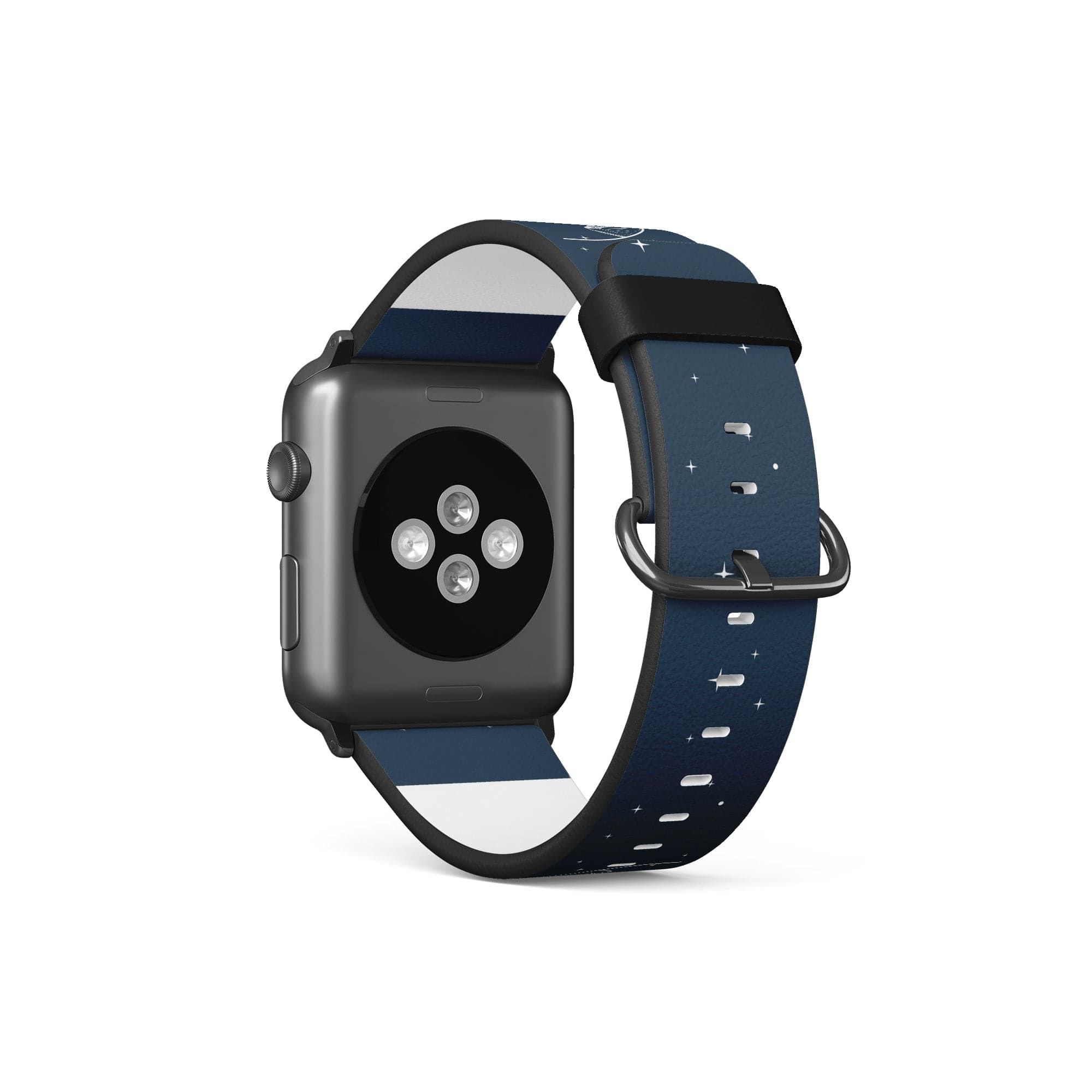 Space Mountains | Minimalistic Space Apple Watch Band for 38/40/41 mm Watch in Black