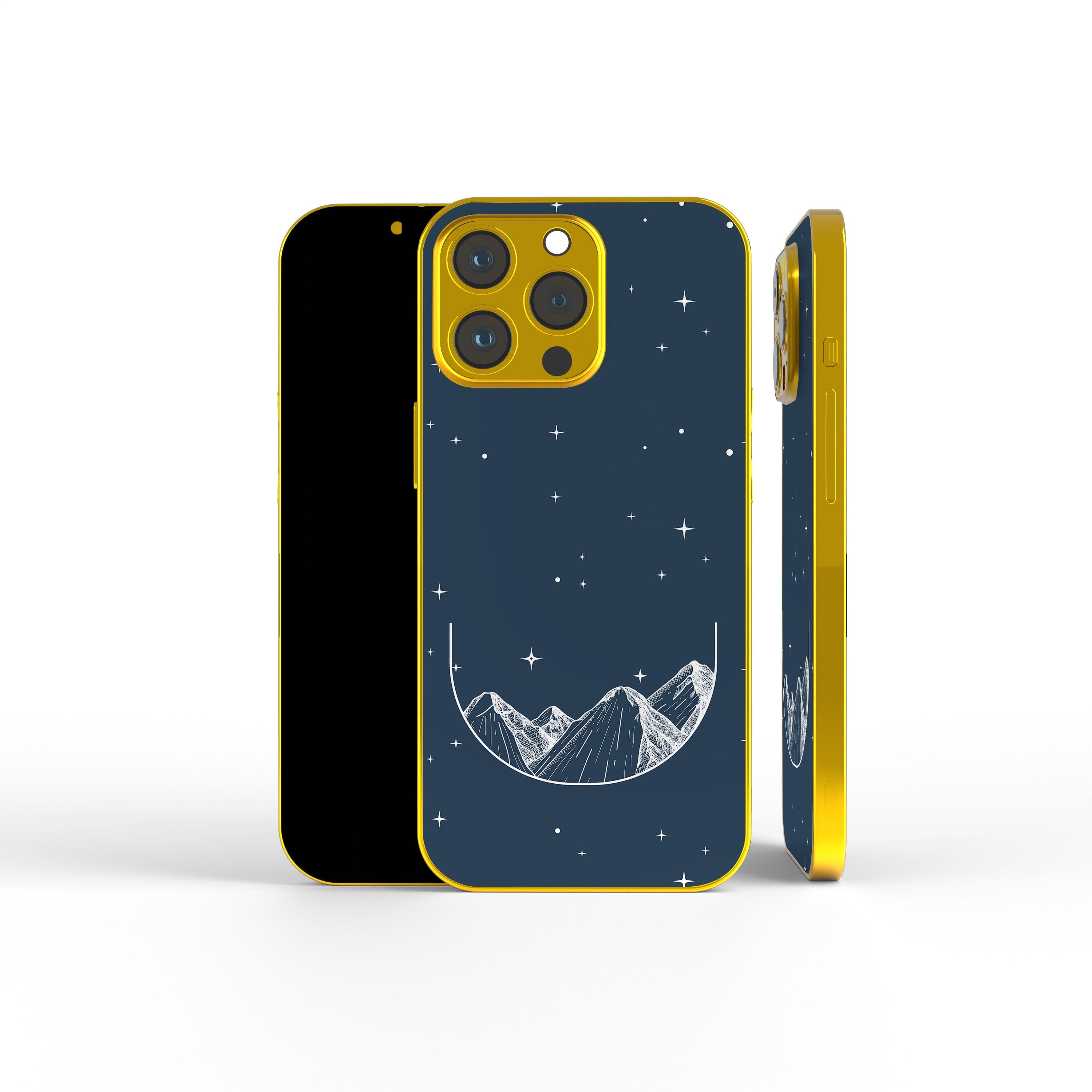 Space Mountains | Minimalistic Space Precious Metals Case in Gold