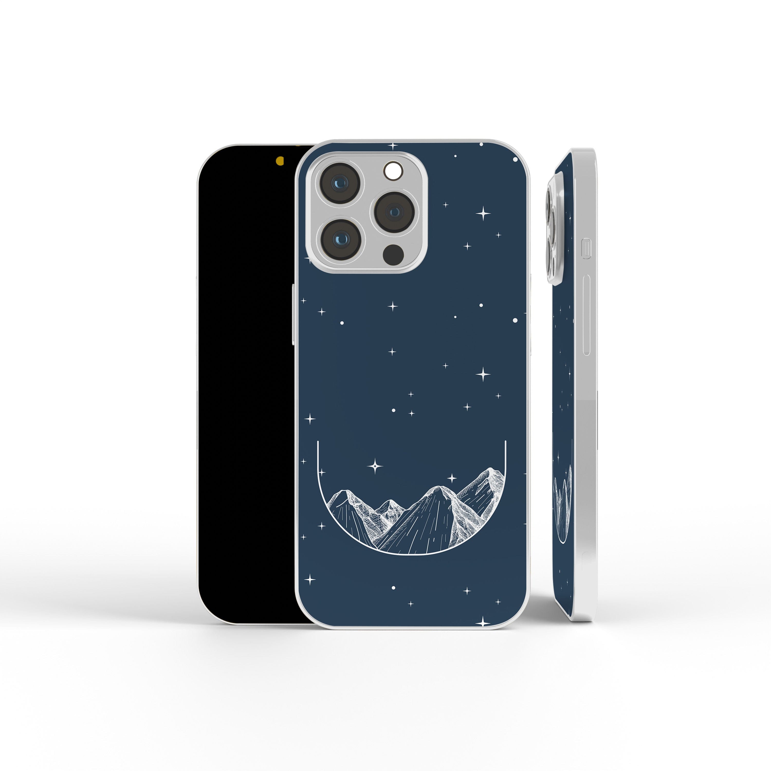 Space Mountains | Minimalistic Space Precious Metals Case in Silver