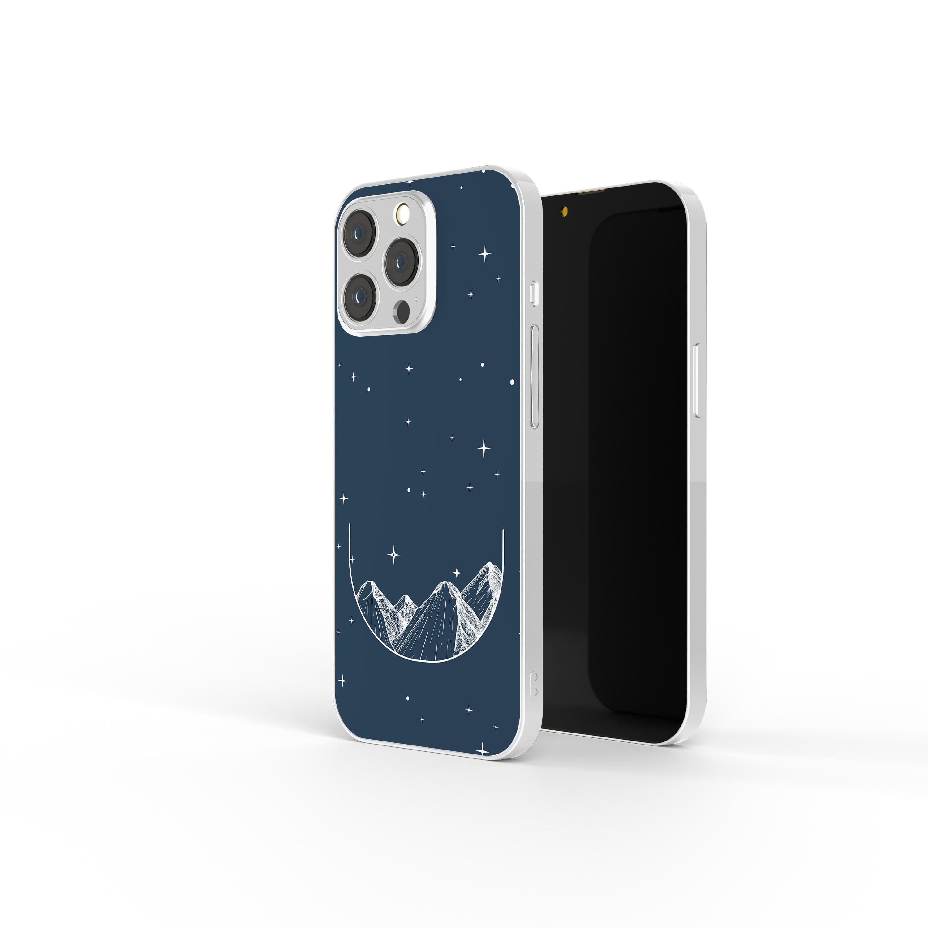 Space Mountains | Minimalistic Space Precious Metals Case in Silver