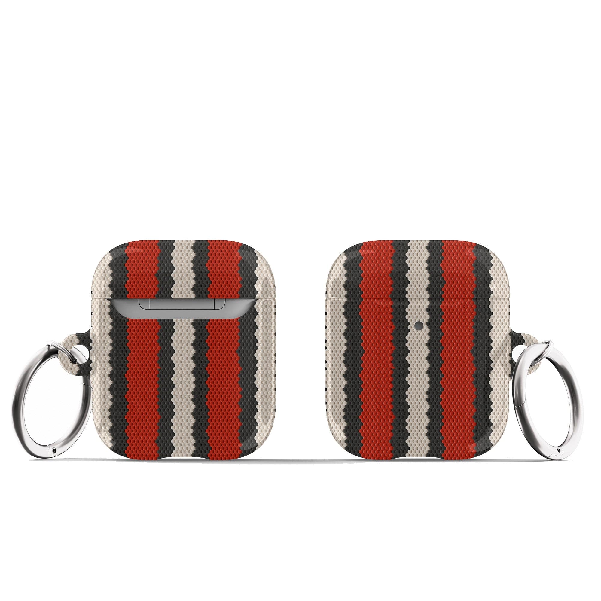 Speedy Stripes | Snake Skin Apple AirPods Case for AirPods 1&2 Silver