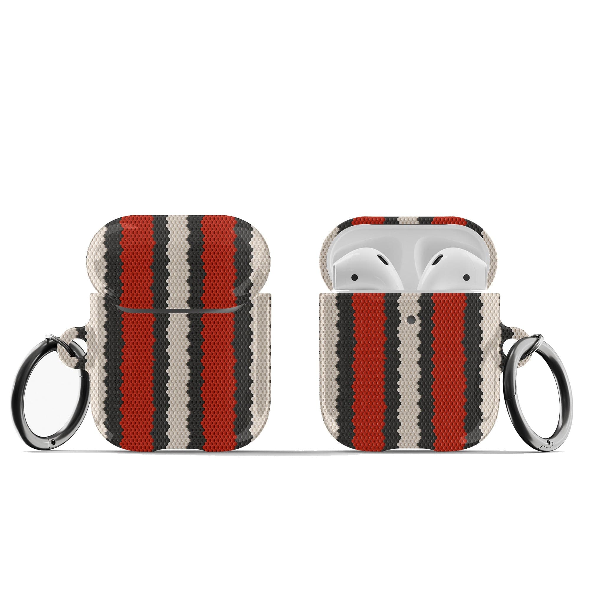 Speedy Stripes | Snake Skin Apple AirPods Case for AirPods 1&2 Black