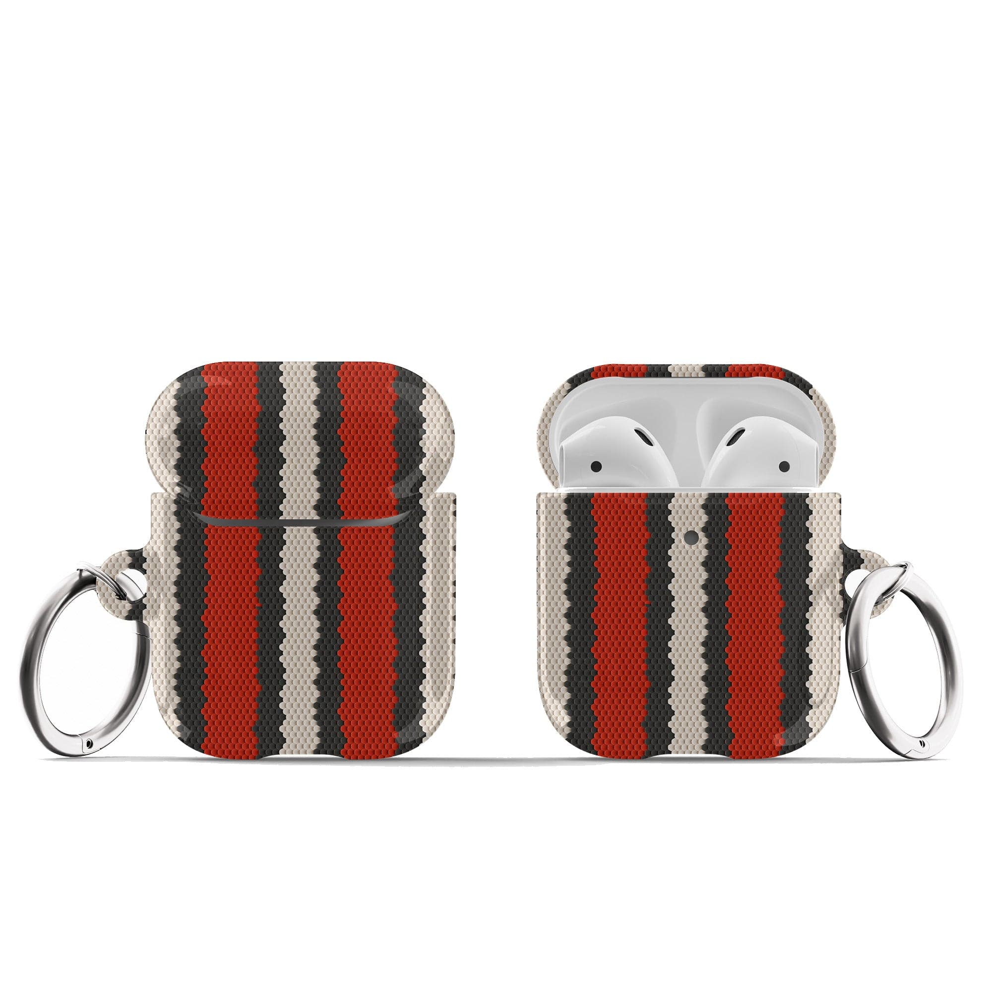 Speedy Stripes | Snake Skin Apple AirPods Case for AirPods 1&2 Silver