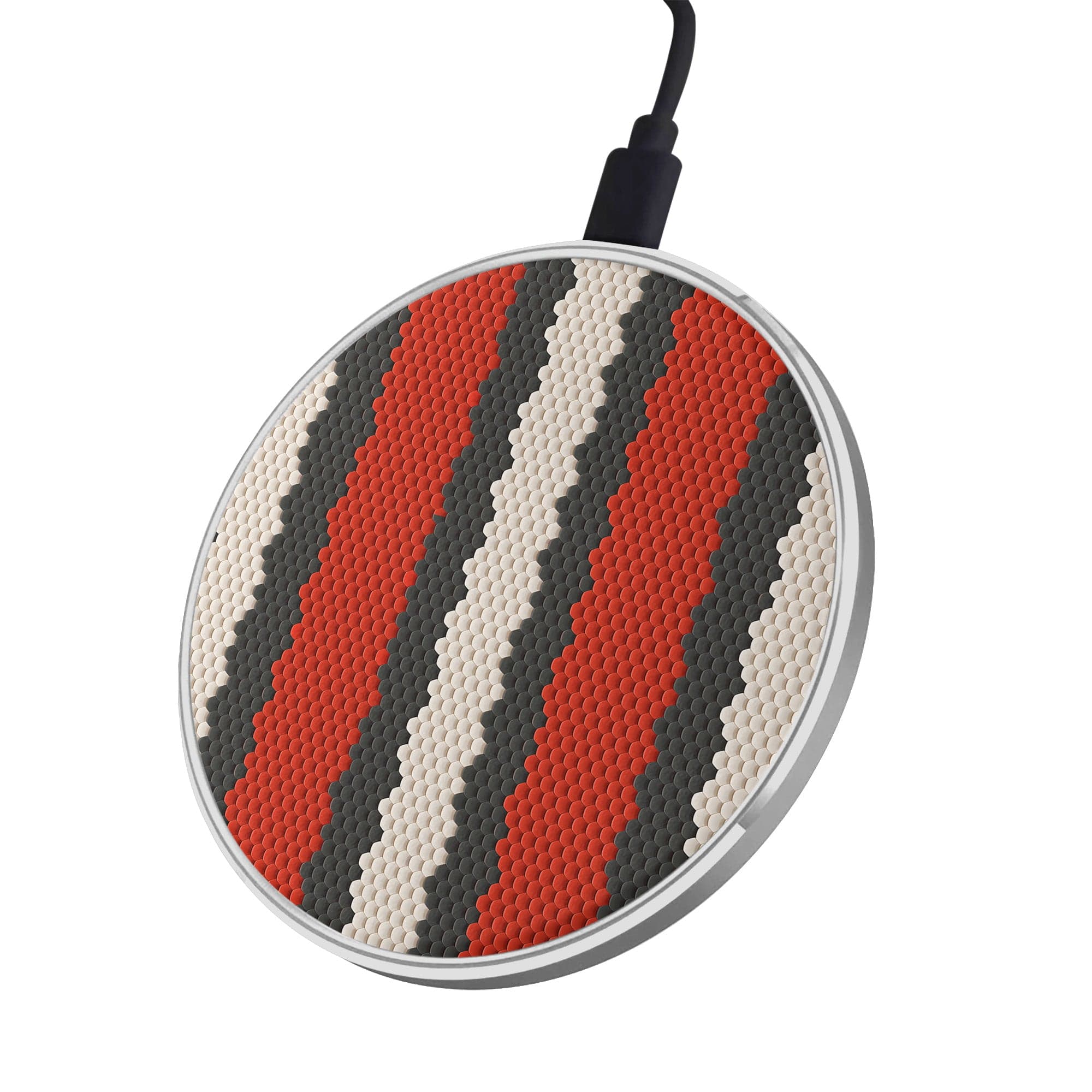 Speedy Stripes | Snake Skin Wireless Charging Pad in Silver