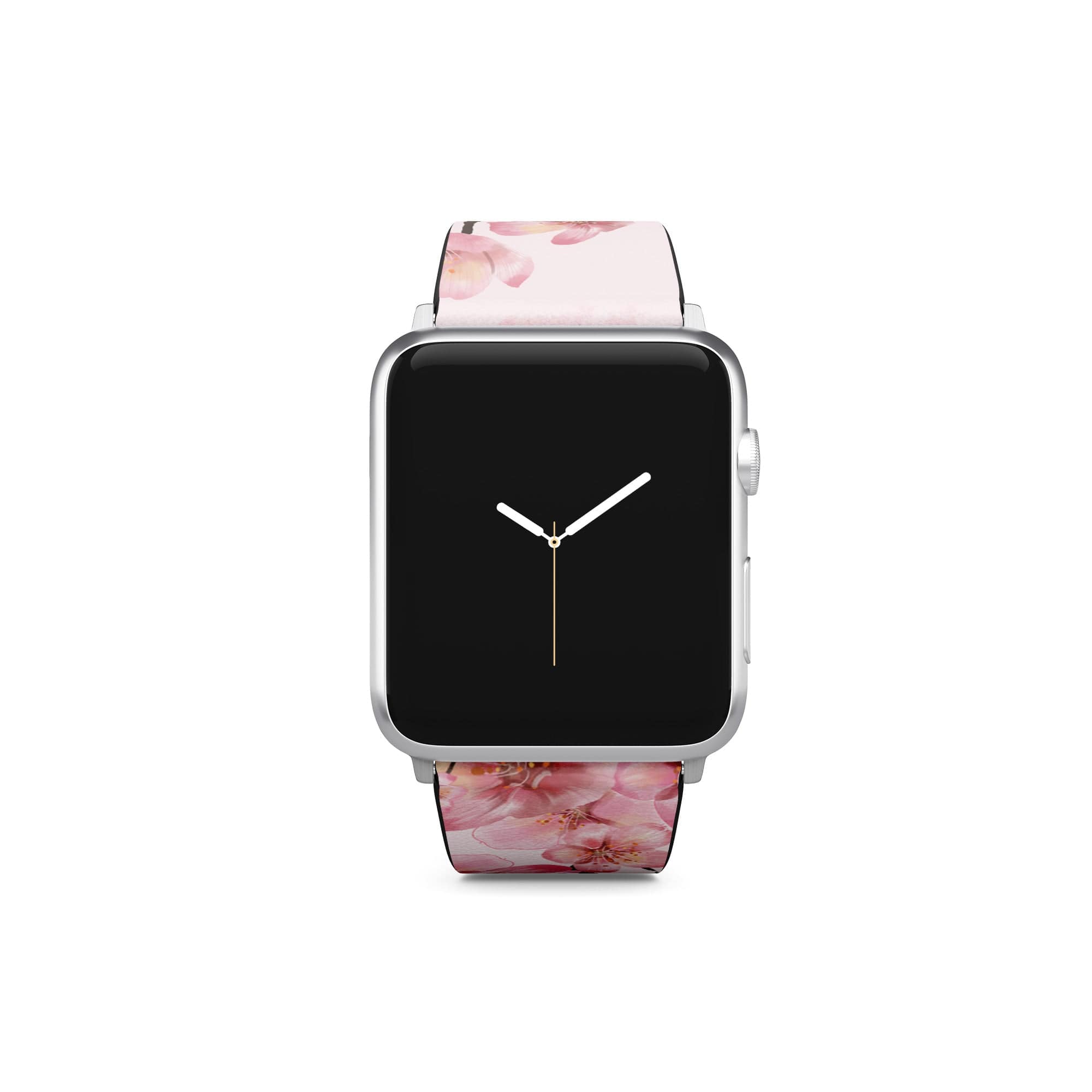 Spring Blush | Cherry Blossoms Floral Apple Watch Band for 38/40/41 mm Watch in Silver