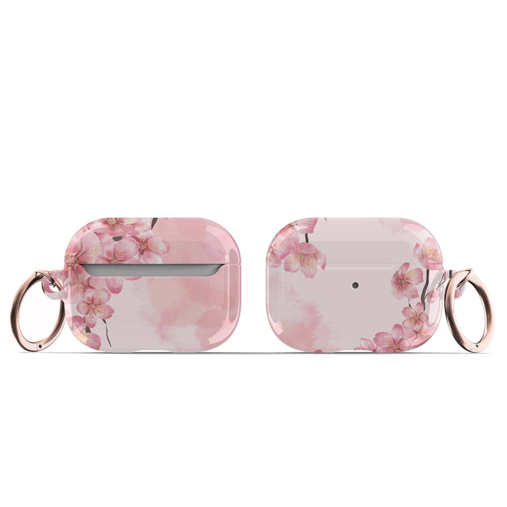 Spring Blush | Cherry Blossoms Floral Apple AirPods Case for AirPods 3 & AirPods Pro 1&2 Rose Gold