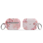 Spring Blush | Cherry Blossoms Floral Apple AirPods Case for AirPods 3 & AirPods Pro 1&2 Silver