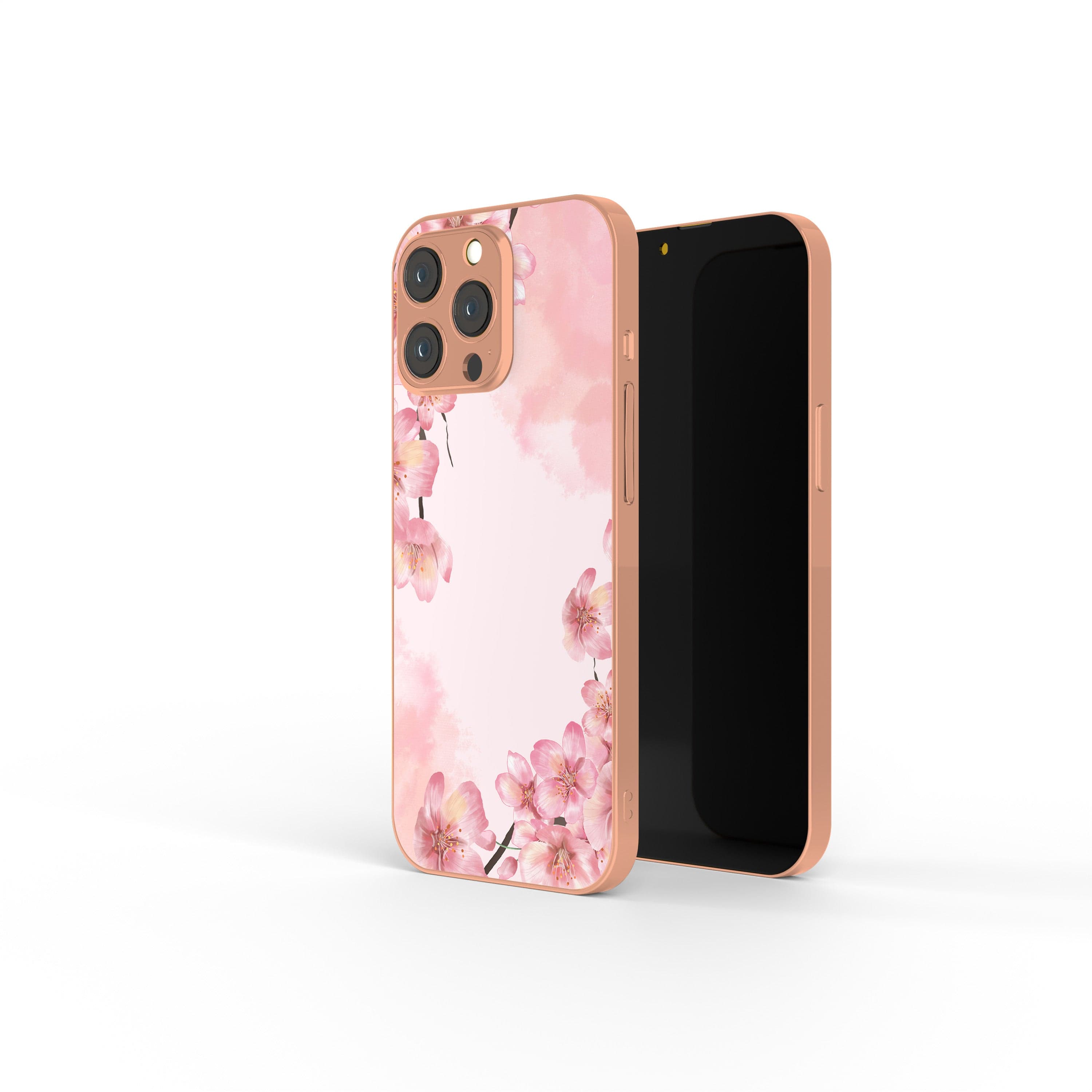 Spring Blush | Cherry Blossoms Floral Precious Metals Case in Rose Gold