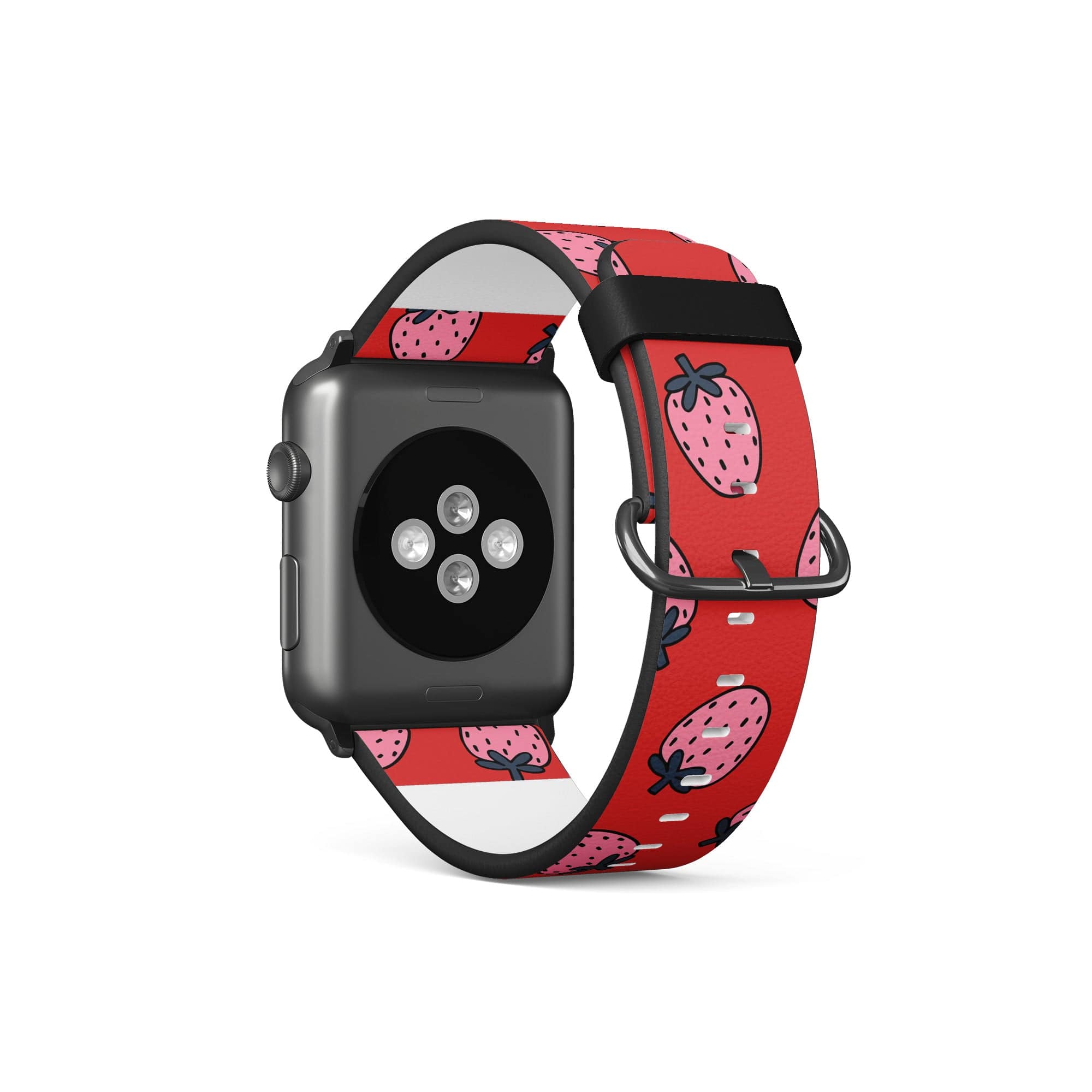 Strawberry Fields | Strawberry Apple Watch Band for 38/40/41 mm Watch in Black