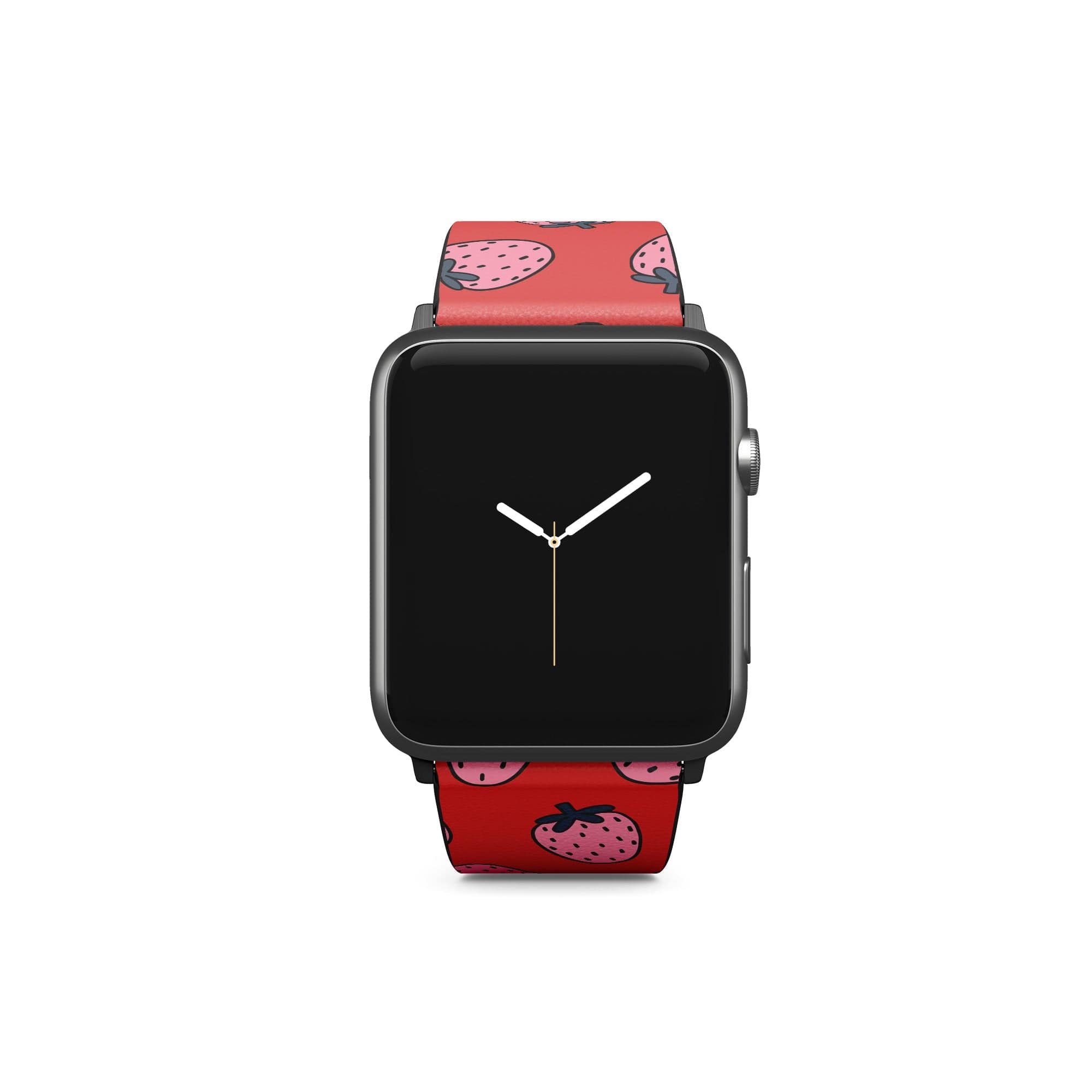 Strawberry Fields | Strawberry Apple Watch Band for 38/40/41 mm Watch in Black