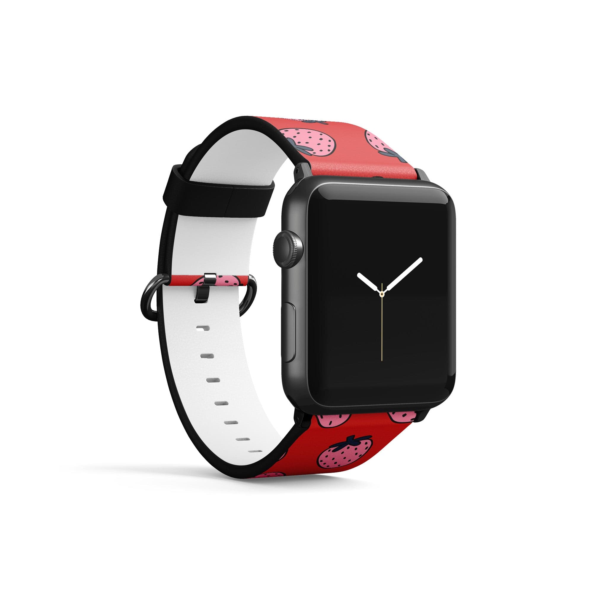 Strawberry Fields | Strawberry Apple Watch Band for 38/40/41 mm Watch in Black